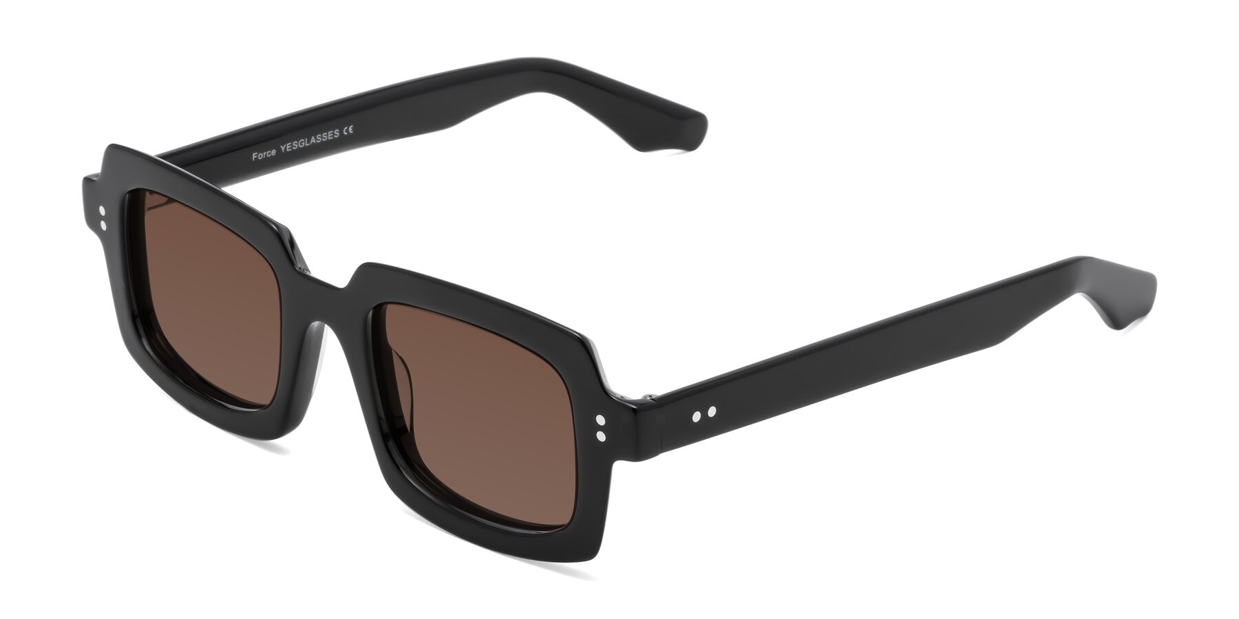 Angle of Force in Black with Brown Tinted Lenses