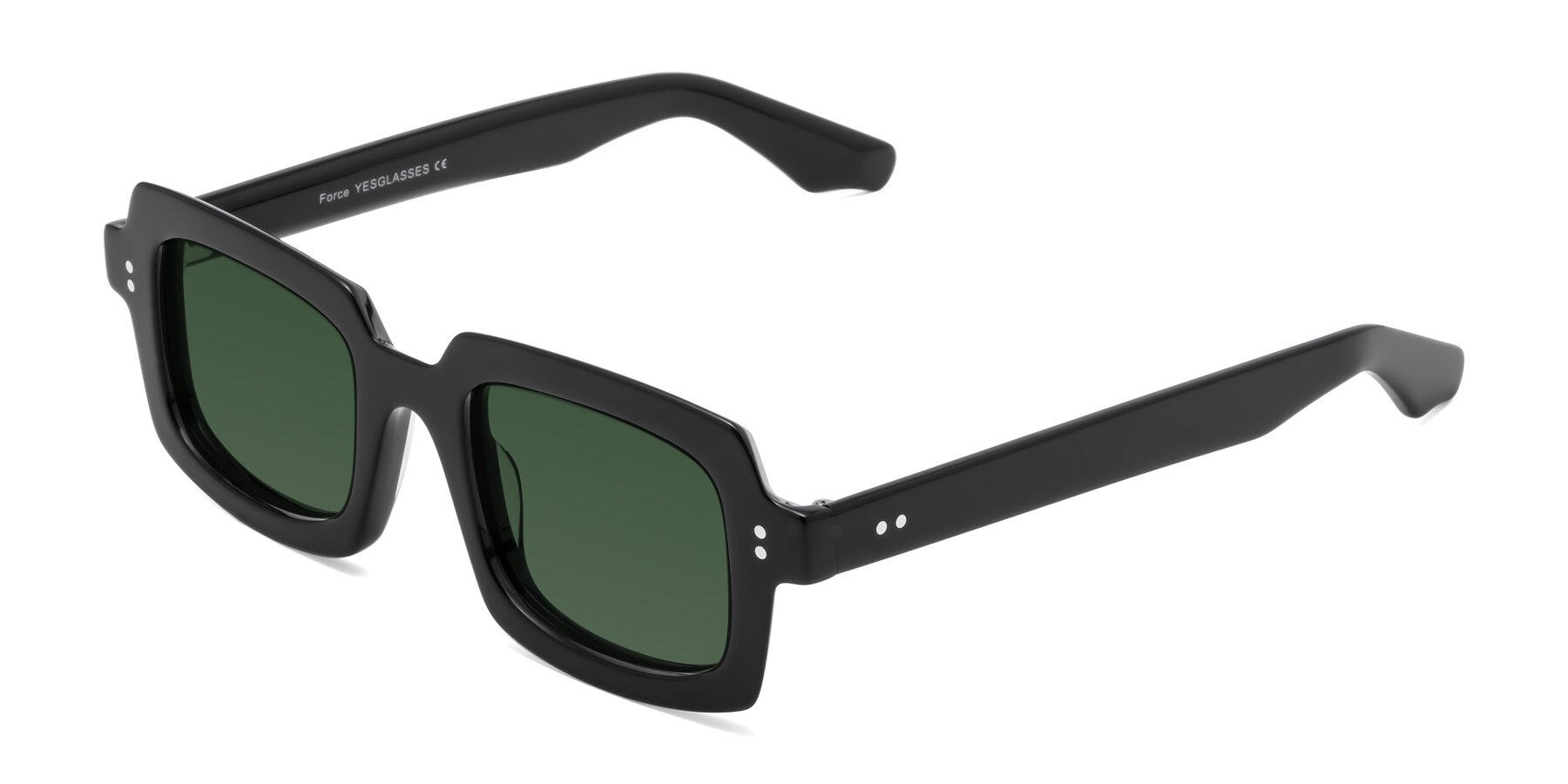 Angle of Force in Black with Green Tinted Lenses