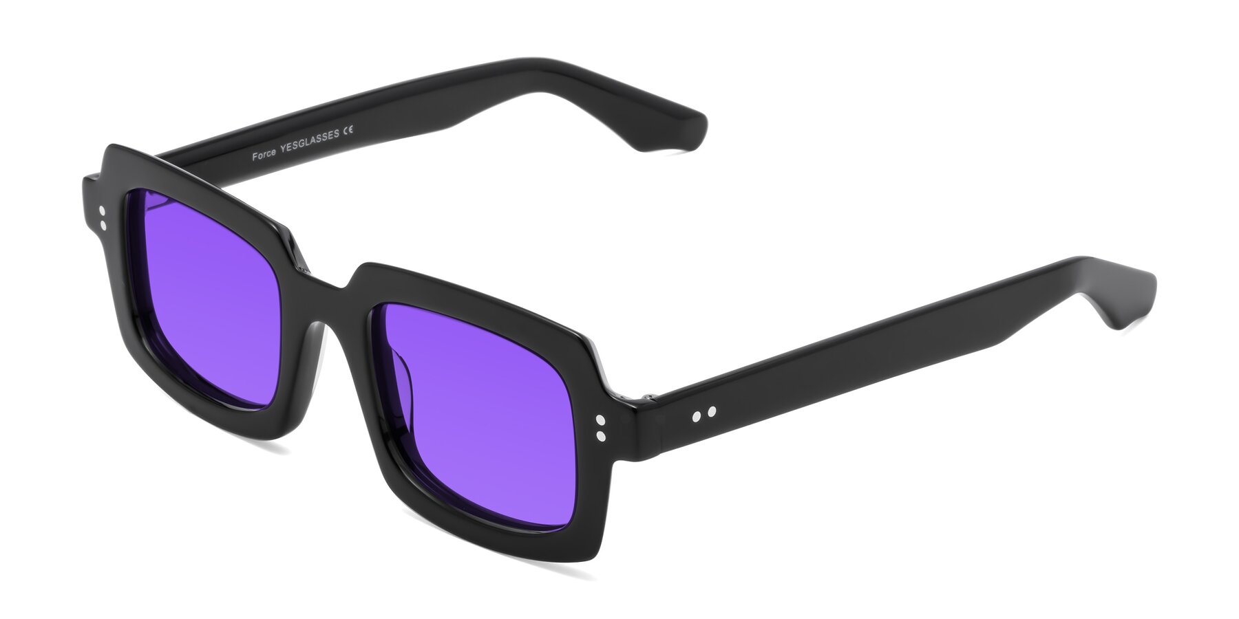 Angle of Force in Black with Purple Tinted Lenses