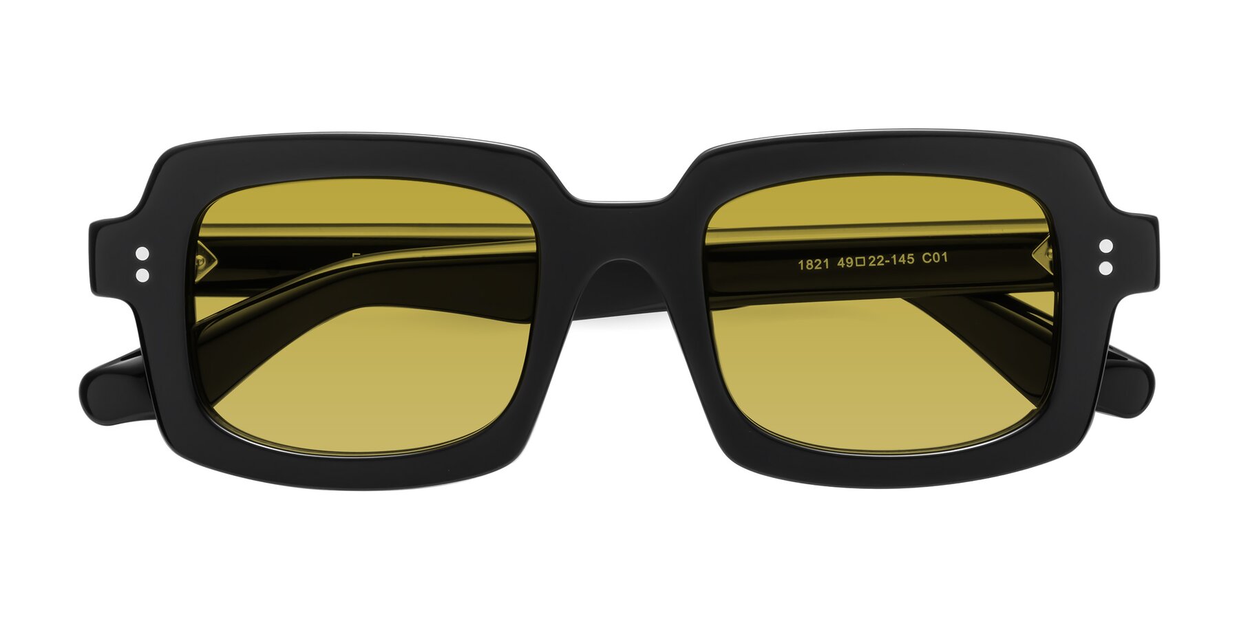 Folded Front of Force in Black with Champagne Tinted Lenses