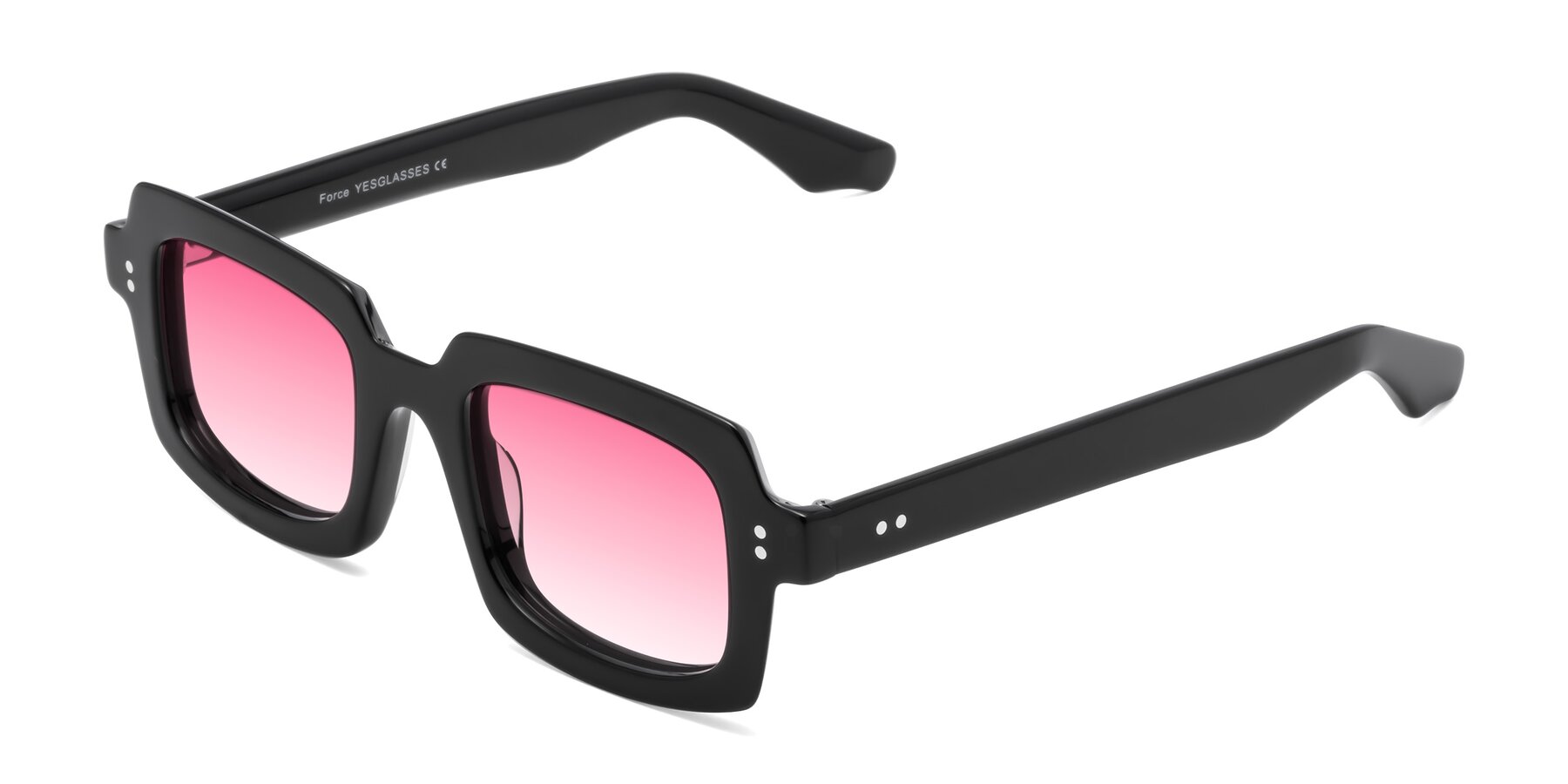 Angle of Force in Black with Pink Gradient Lenses