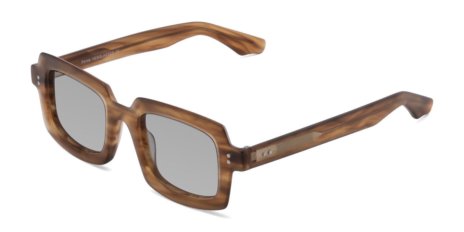 Angle of Force in Caramel with Light Gray Tinted Lenses