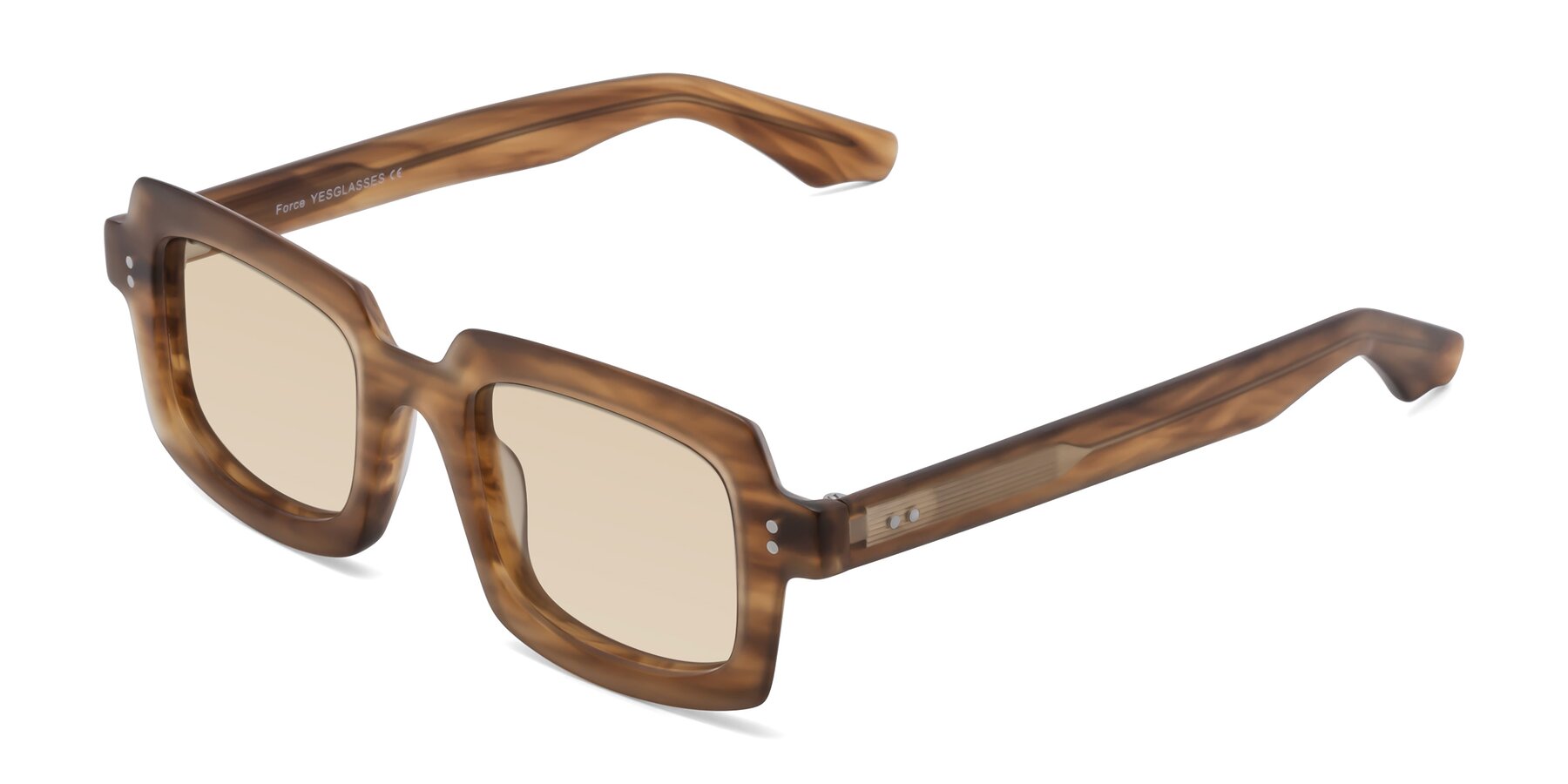 Angle of Force in Caramel with Light Brown Tinted Lenses