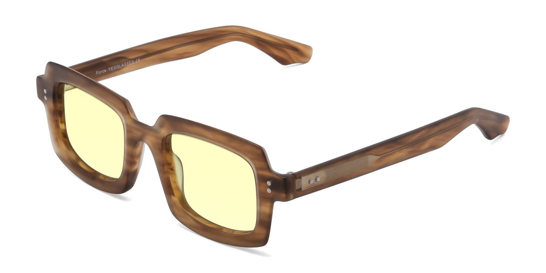 Angle of Force in Caramel with Light Yellow Tinted Lenses