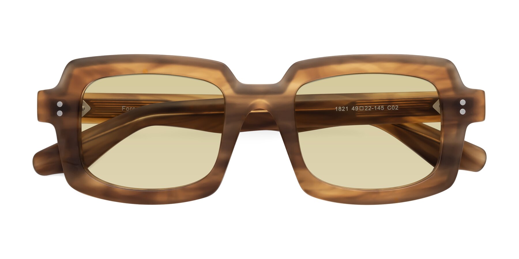 Folded Front of Force in Caramel with Light Champagne Tinted Lenses