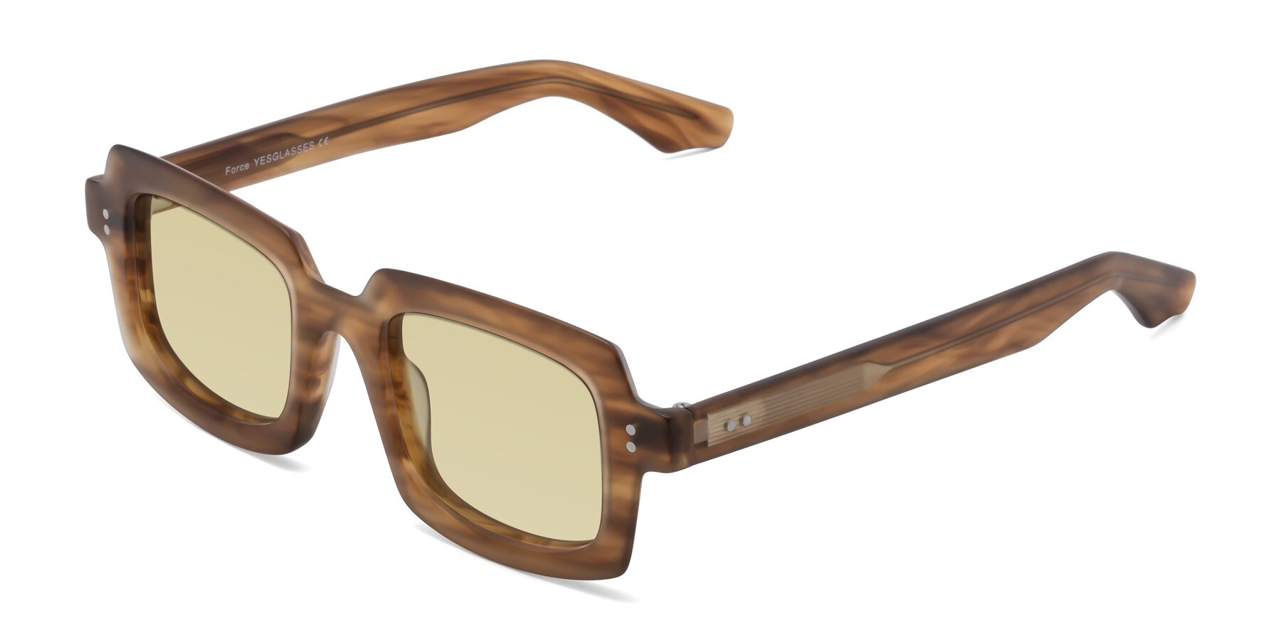 Angle of Force in Caramel with Light Champagne Tinted Lenses