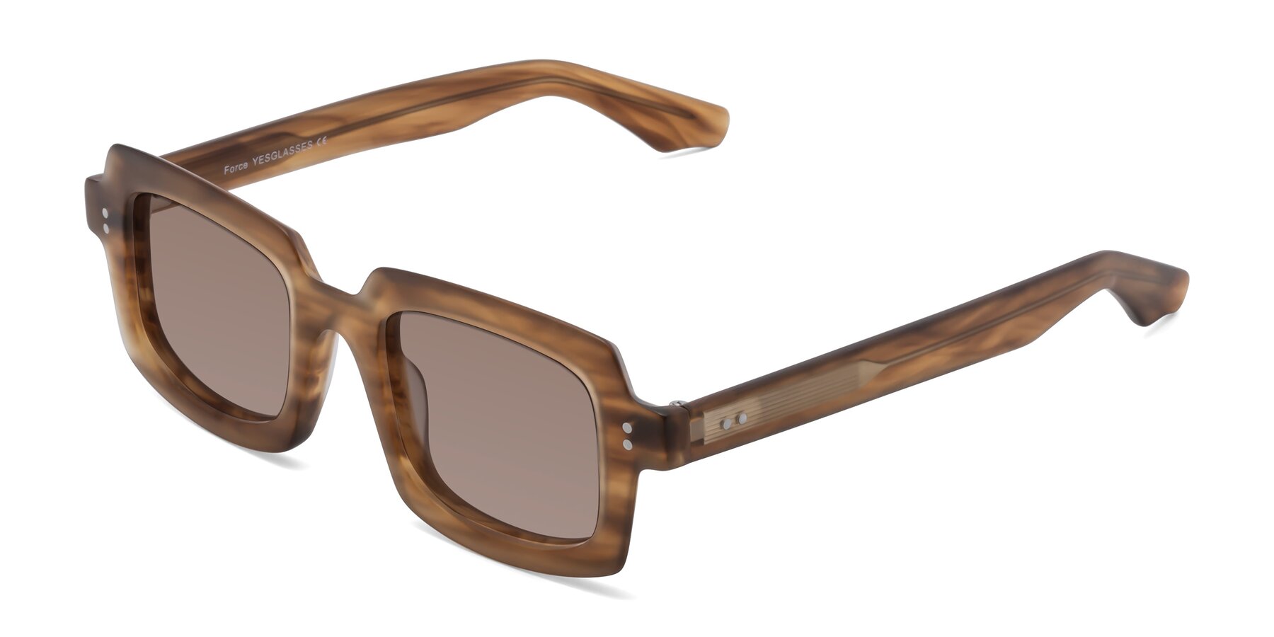 Angle of Force in Caramel with Medium Brown Tinted Lenses