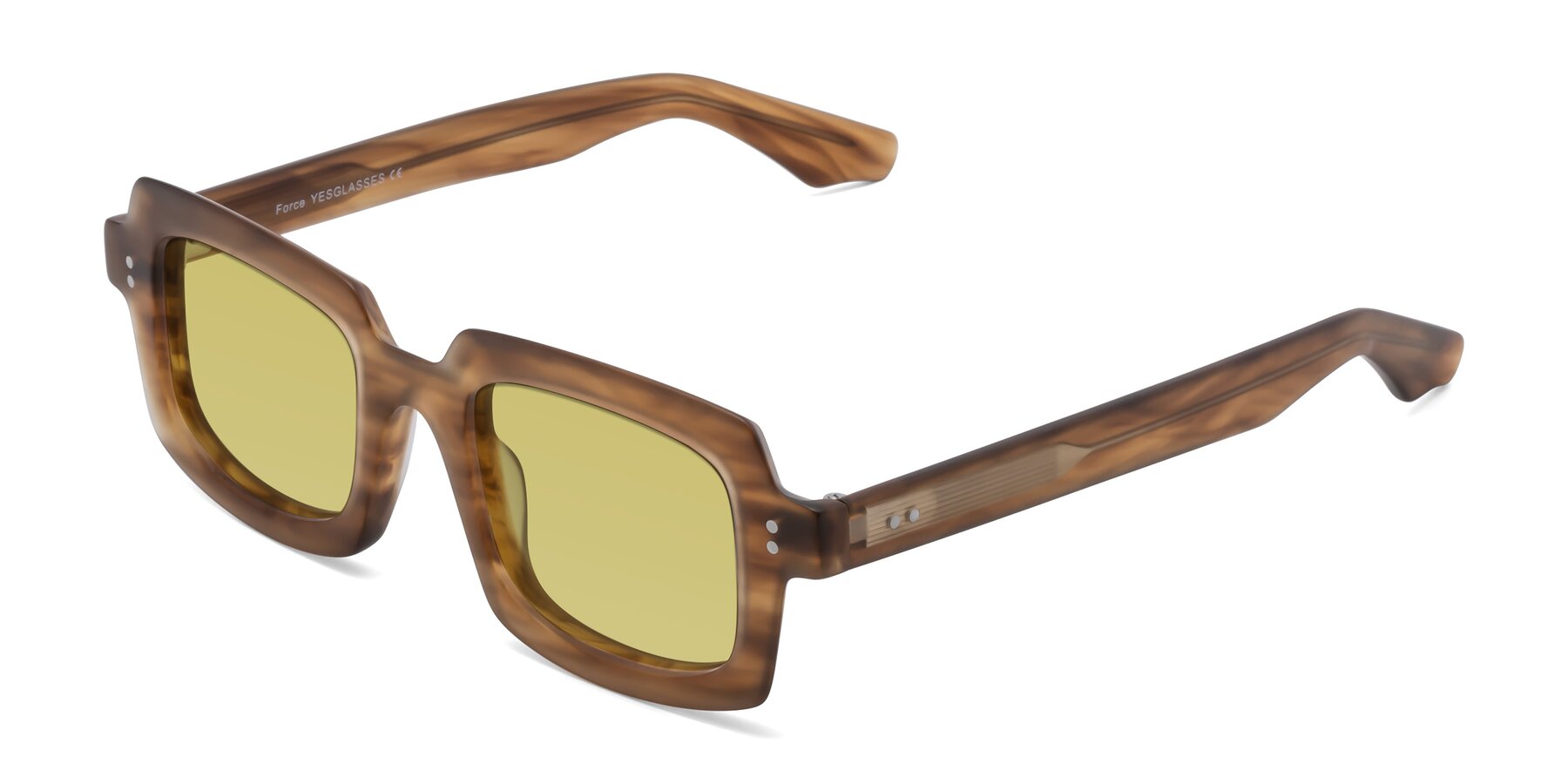 Angle of Force in Caramel with Medium Champagne Tinted Lenses