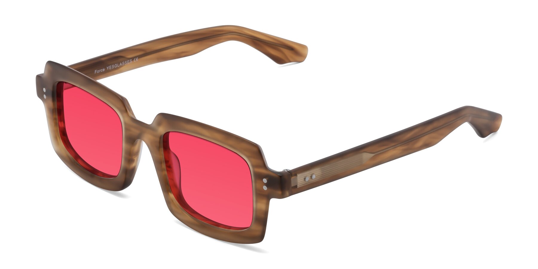 Angle of Force in Caramel with Red Tinted Lenses