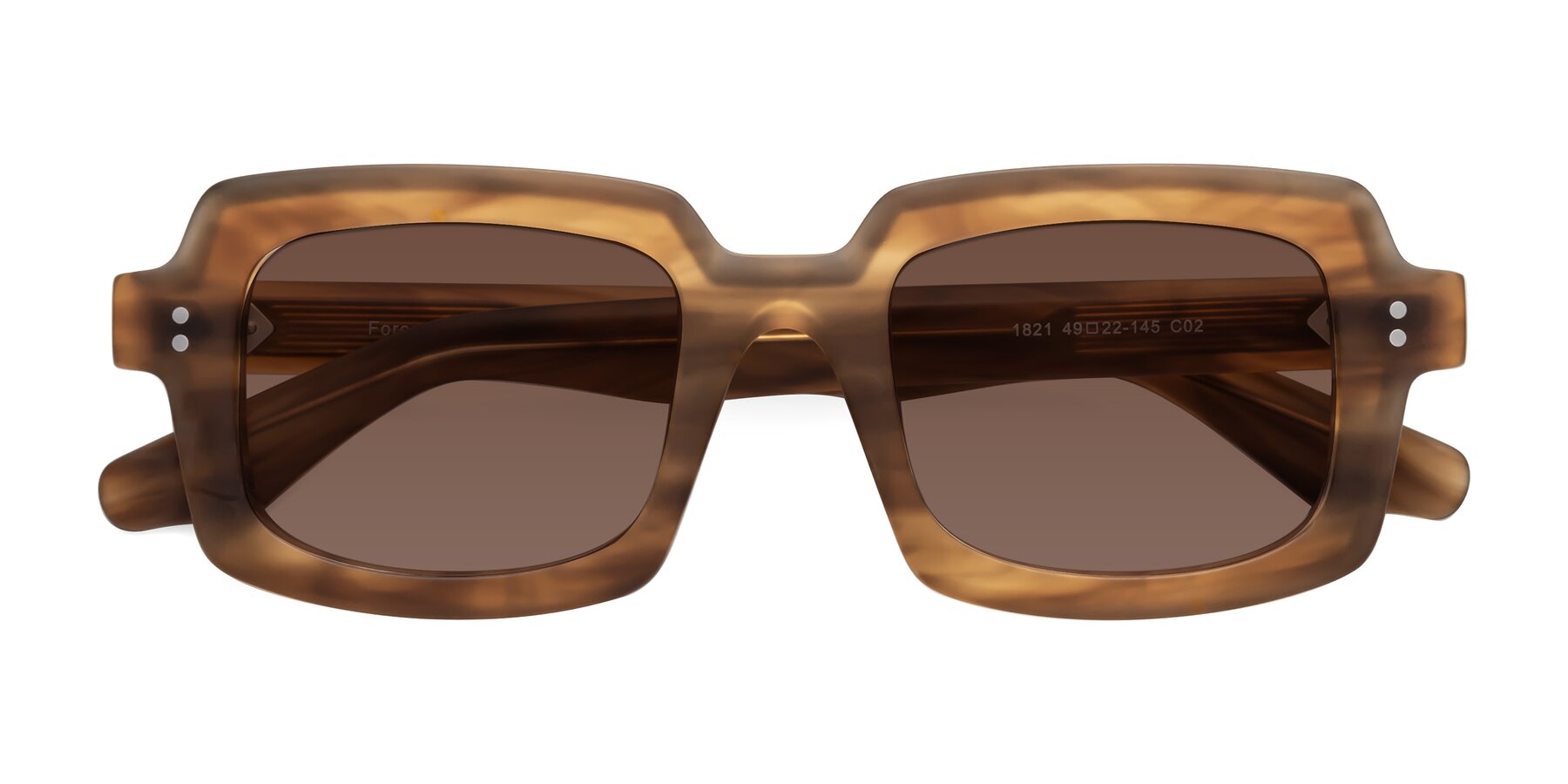 Folded Front of Force in Caramel with Brown Tinted Lenses