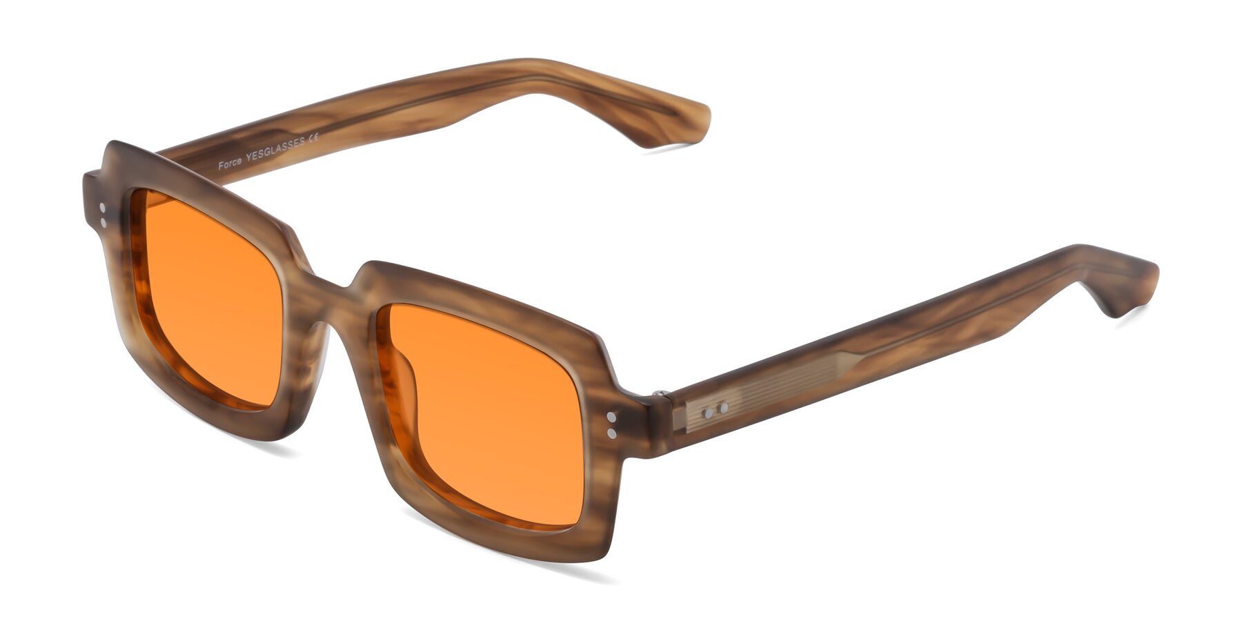 Angle of Force in Caramel with Orange Tinted Lenses