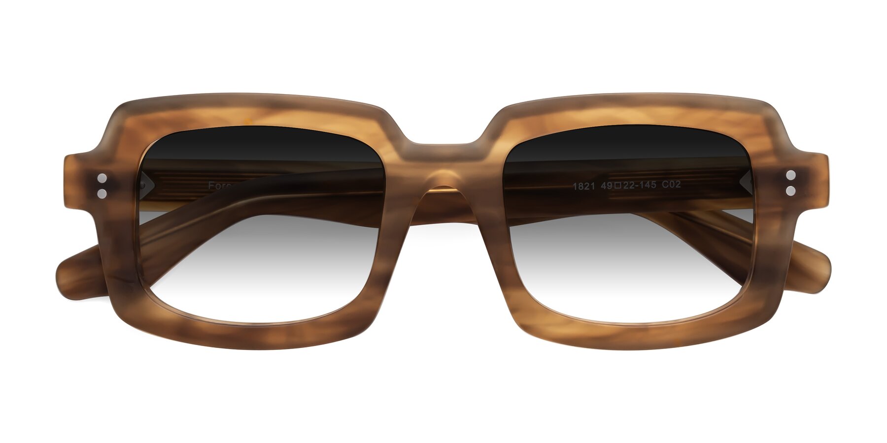 Folded Front of Force in Caramel with Gray Gradient Lenses