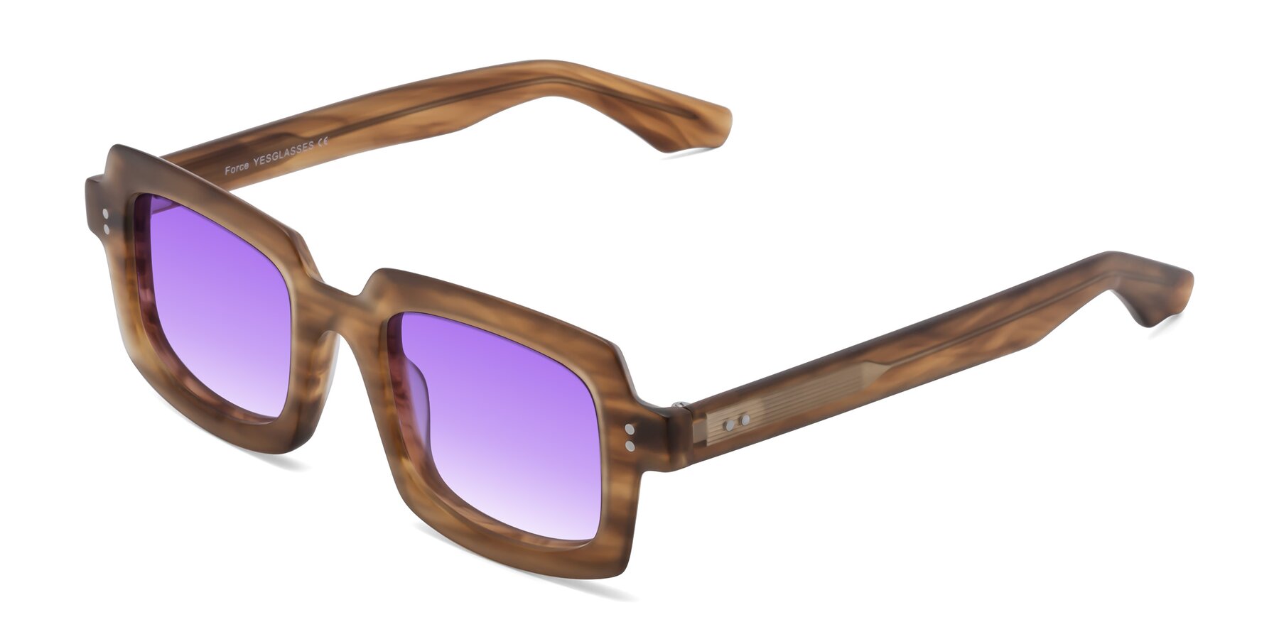 Angle of Force in Caramel with Purple Gradient Lenses