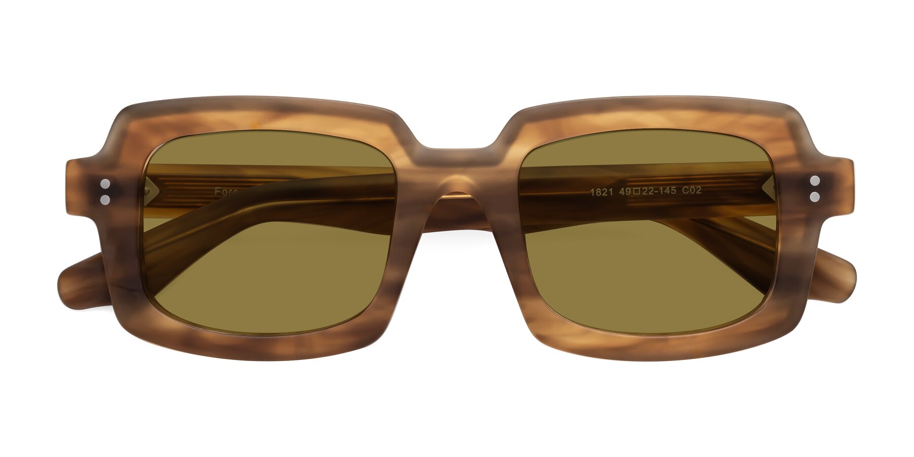 Folded Front of Force in Caramel with Brown Polarized Lenses