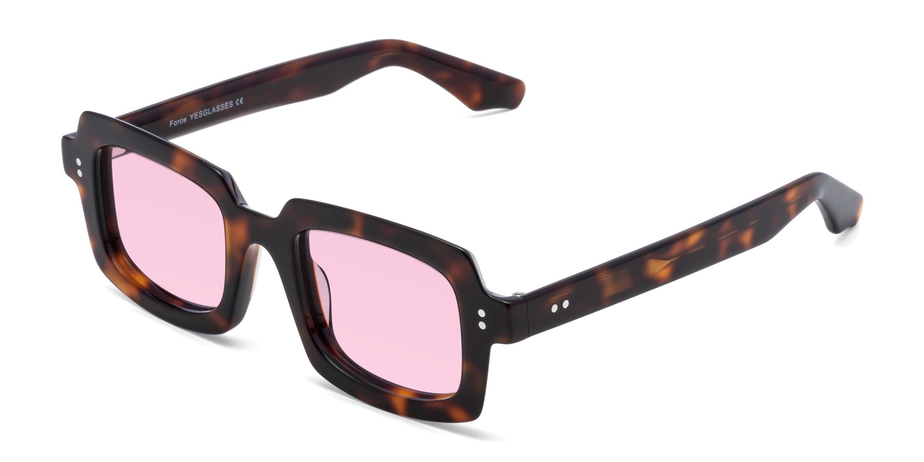 Angle of Force in Tortoise with Light Pink Tinted Lenses