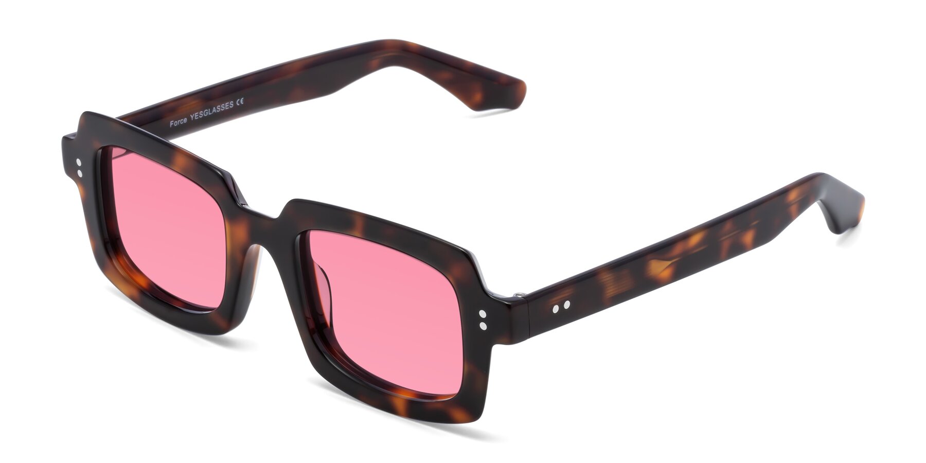 Angle of Force in Tortoise with Pink Tinted Lenses