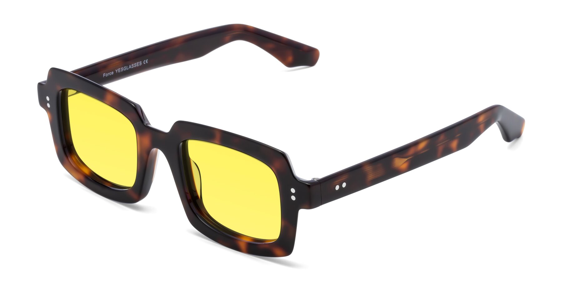 Angle of Force in Tortoise with Medium Yellow Tinted Lenses