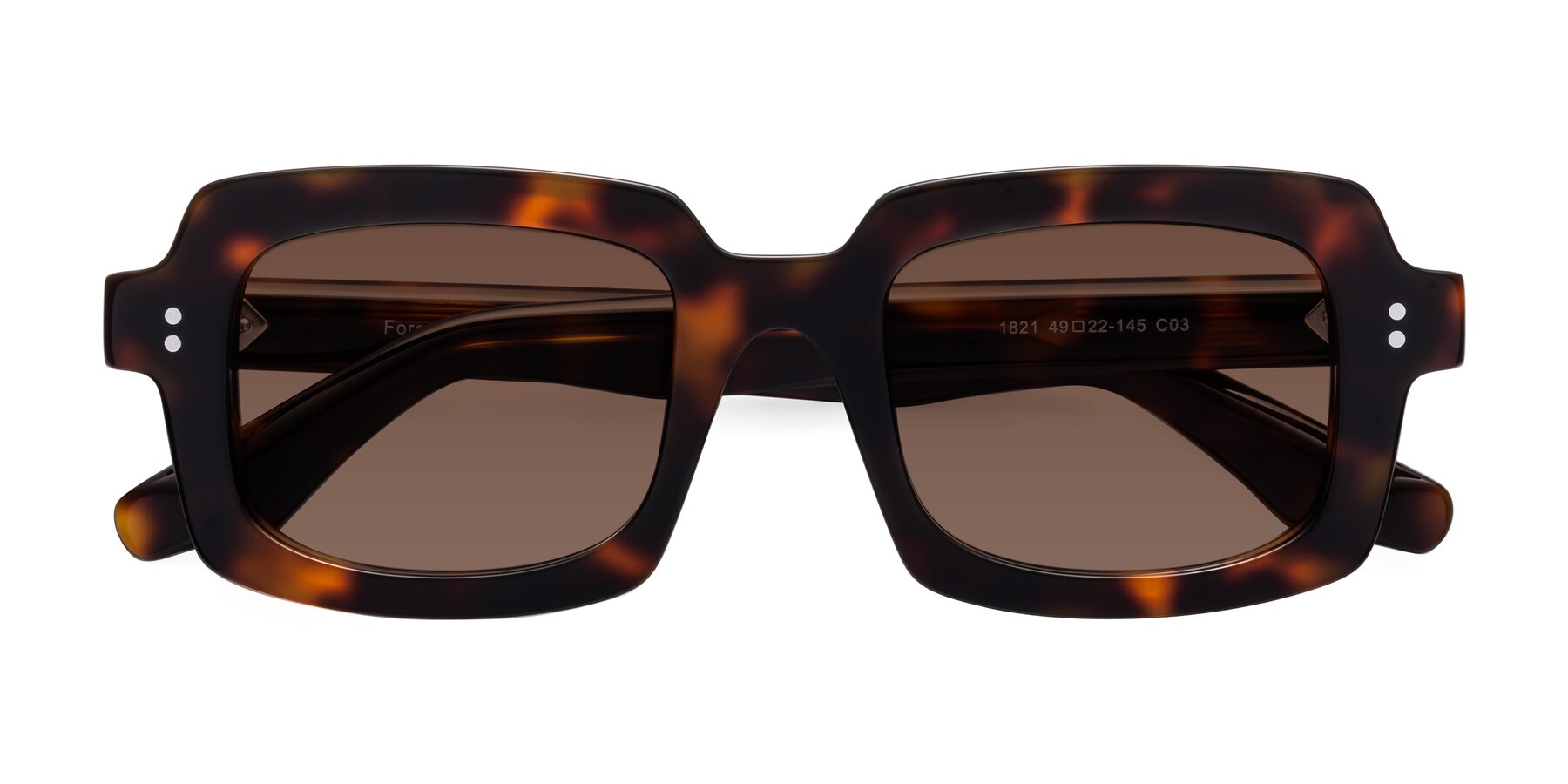 Folded Front of Force in Tortoise with Brown Tinted Lenses