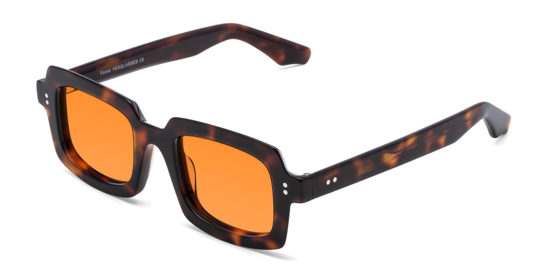 Angle of Force in Tortoise with Orange Tinted Lenses