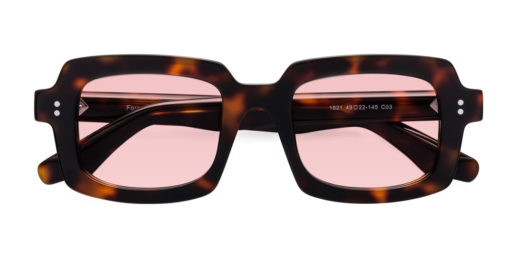 Folded Front of Force in Tortoise with Light Garnet Tinted Lenses