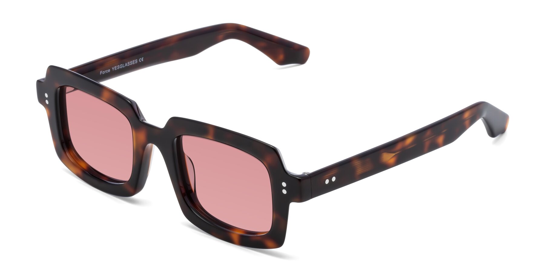 Angle of Force in Tortoise with Medium Garnet Tinted Lenses