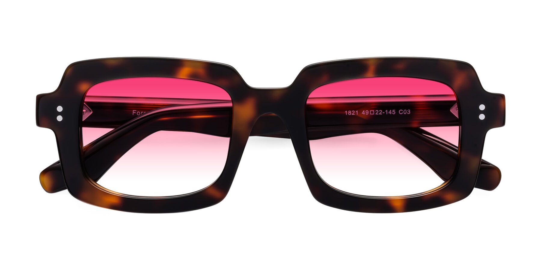 Folded Front of Force in Tortoise with Pink Gradient Lenses