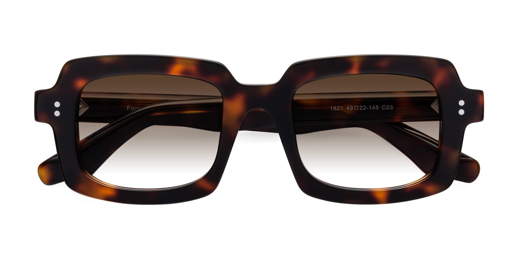 Folded Front of Force in Tortoise with Brown Gradient Lenses