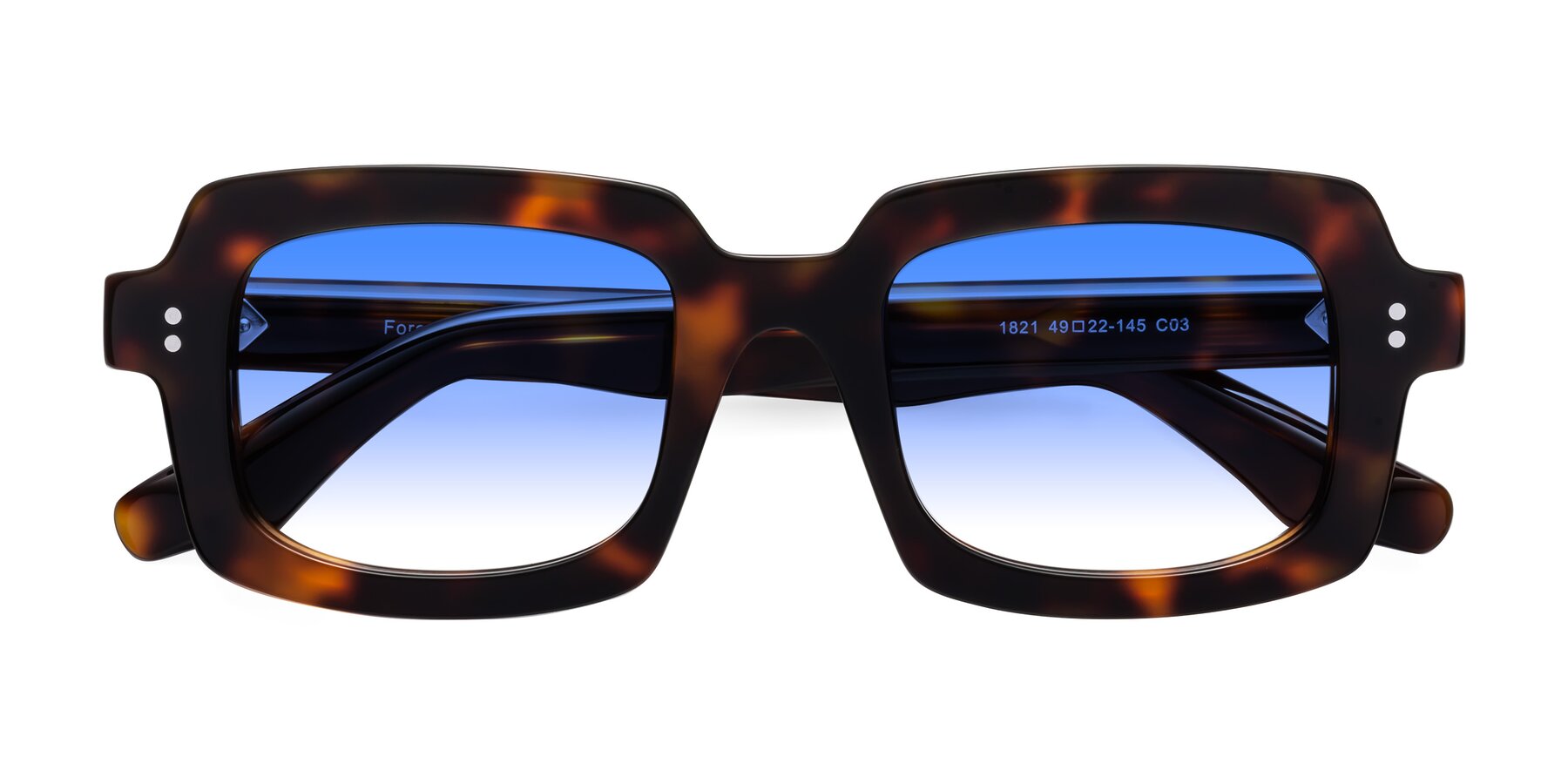 Folded Front of Force in Tortoise with Blue Gradient Lenses