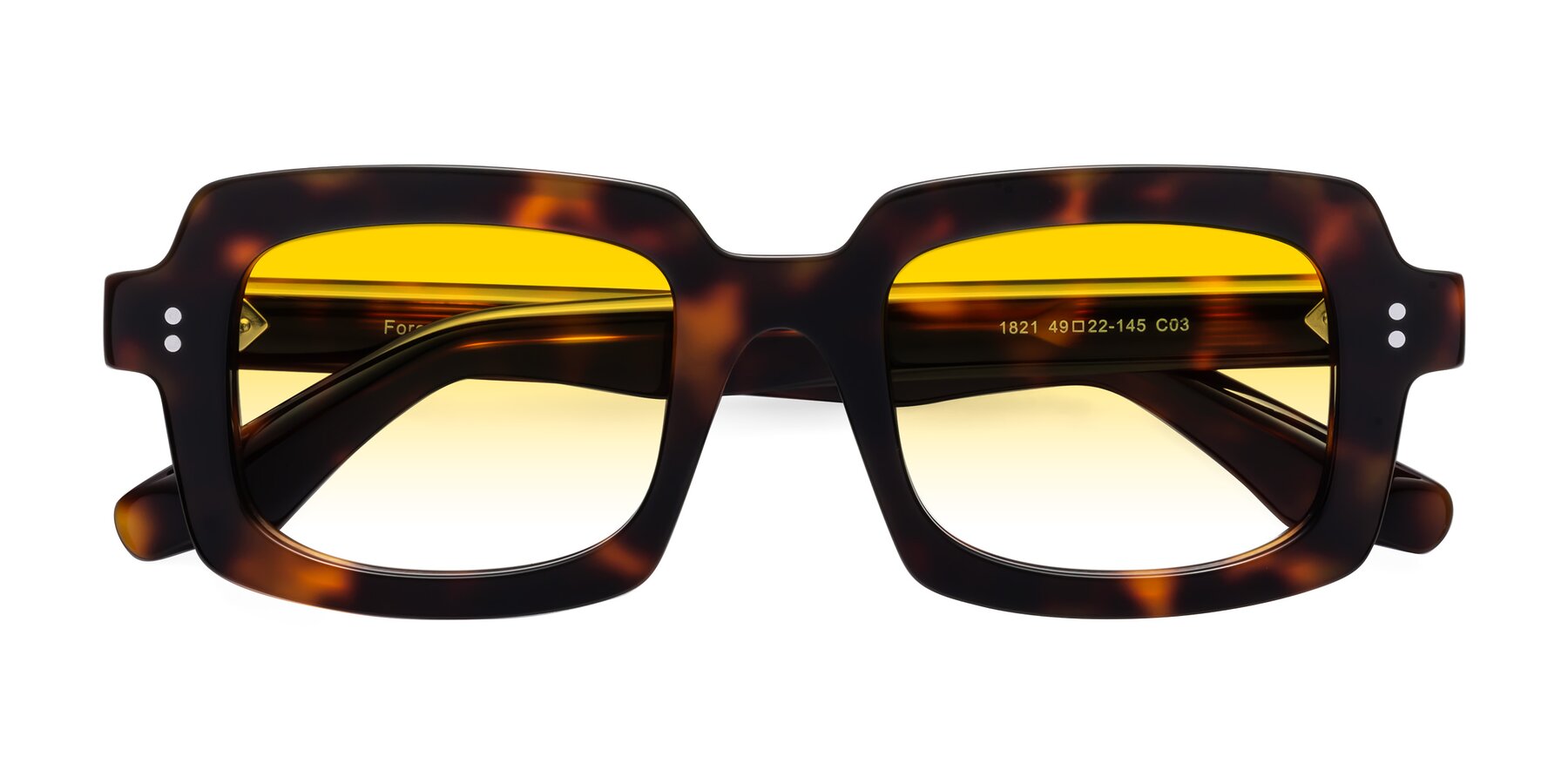 Folded Front of Force in Tortoise with Yellow Gradient Lenses