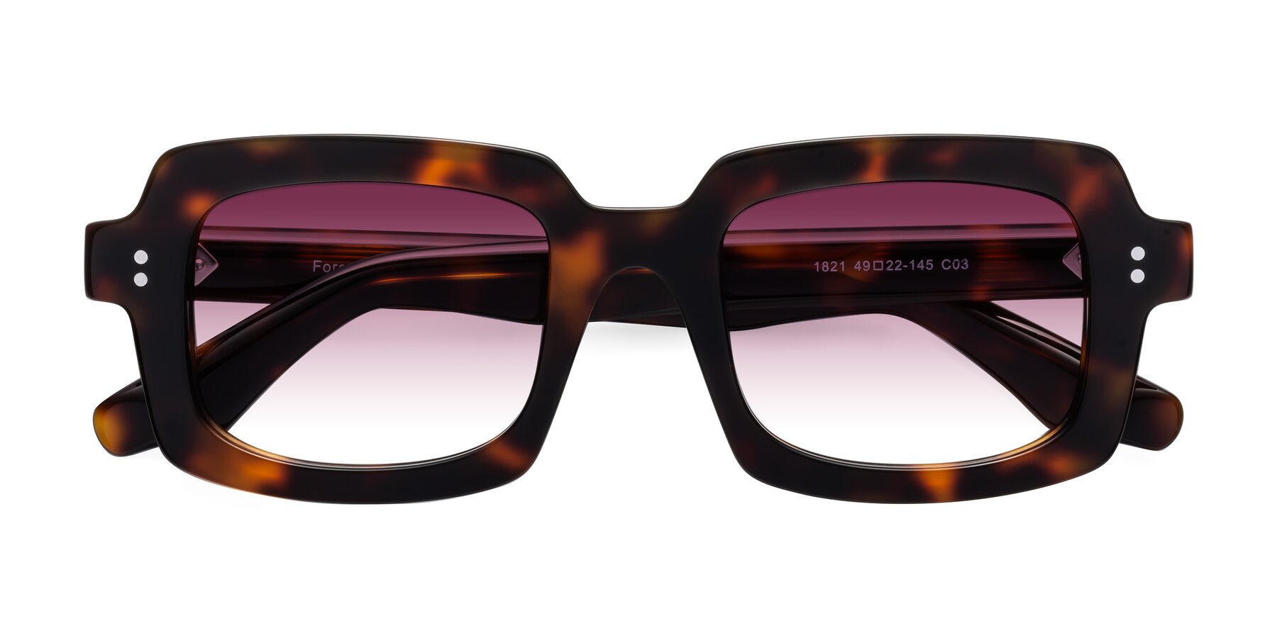 Folded Front of Force in Tortoise with Wine Gradient Lenses