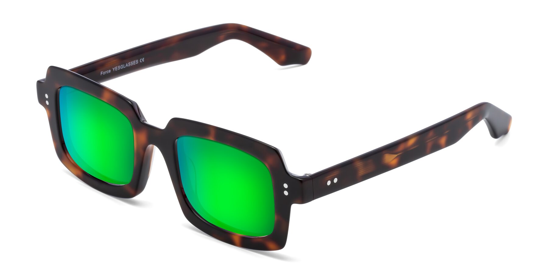 Angle of Force in Tortoise with Green Mirrored Lenses