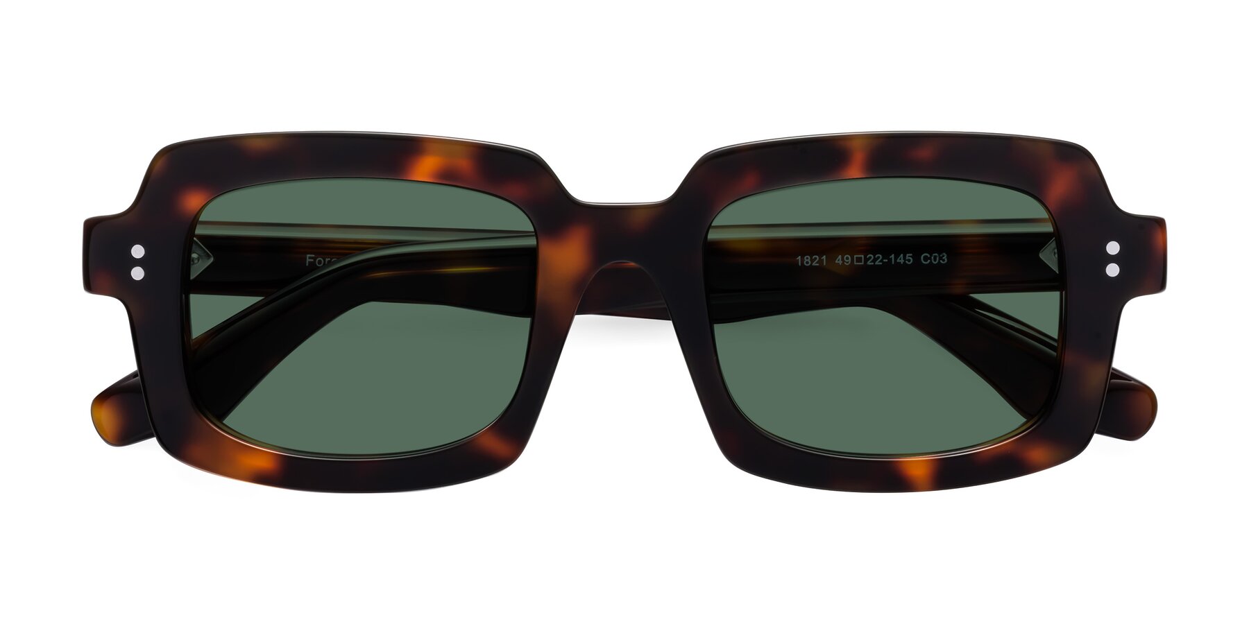 Folded Front of Force in Tortoise with Green Polarized Lenses