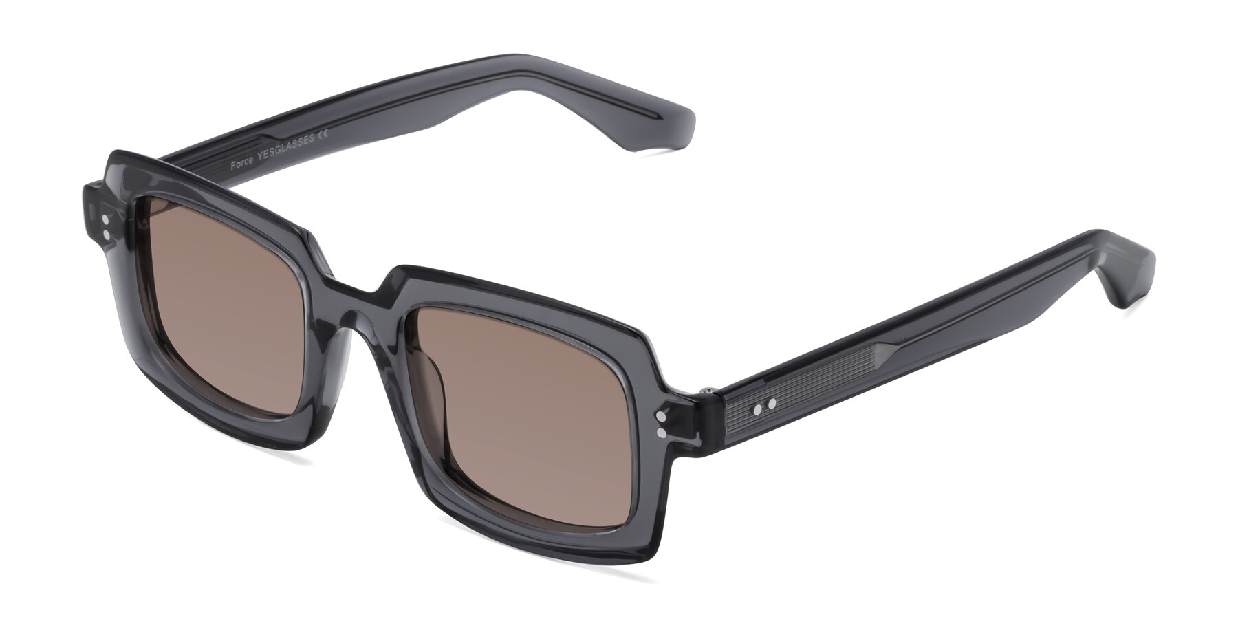 Angle of Force in Translucent Gray with Medium Brown Tinted Lenses