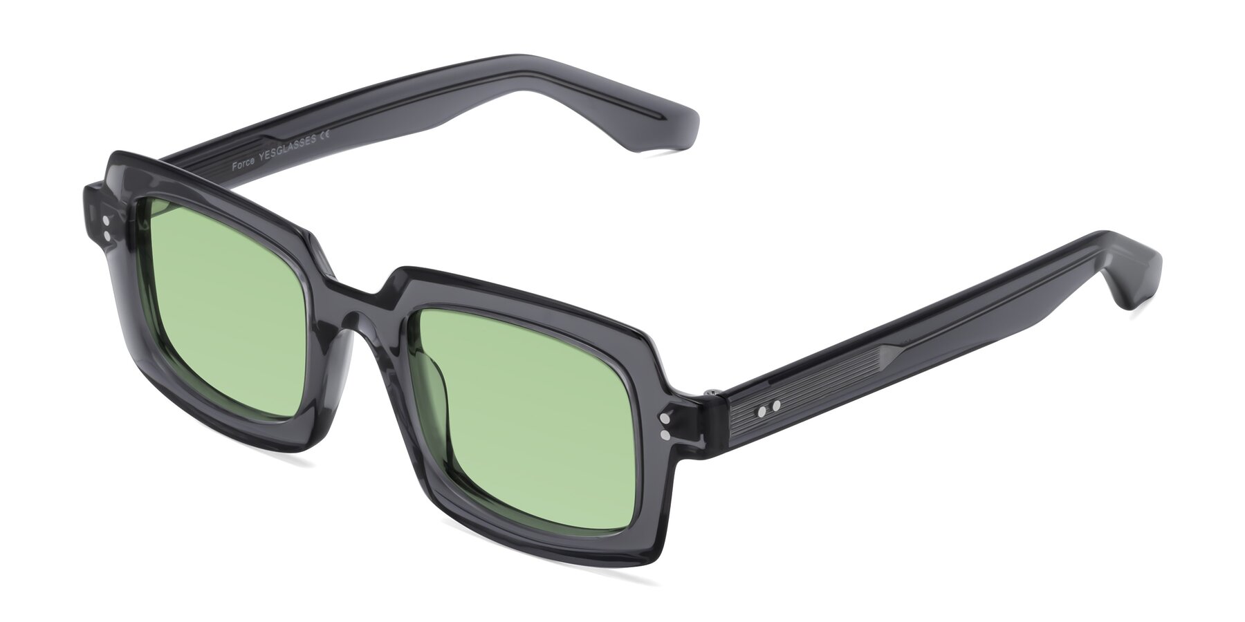 Angle of Force in Translucent Gray with Medium Green Tinted Lenses