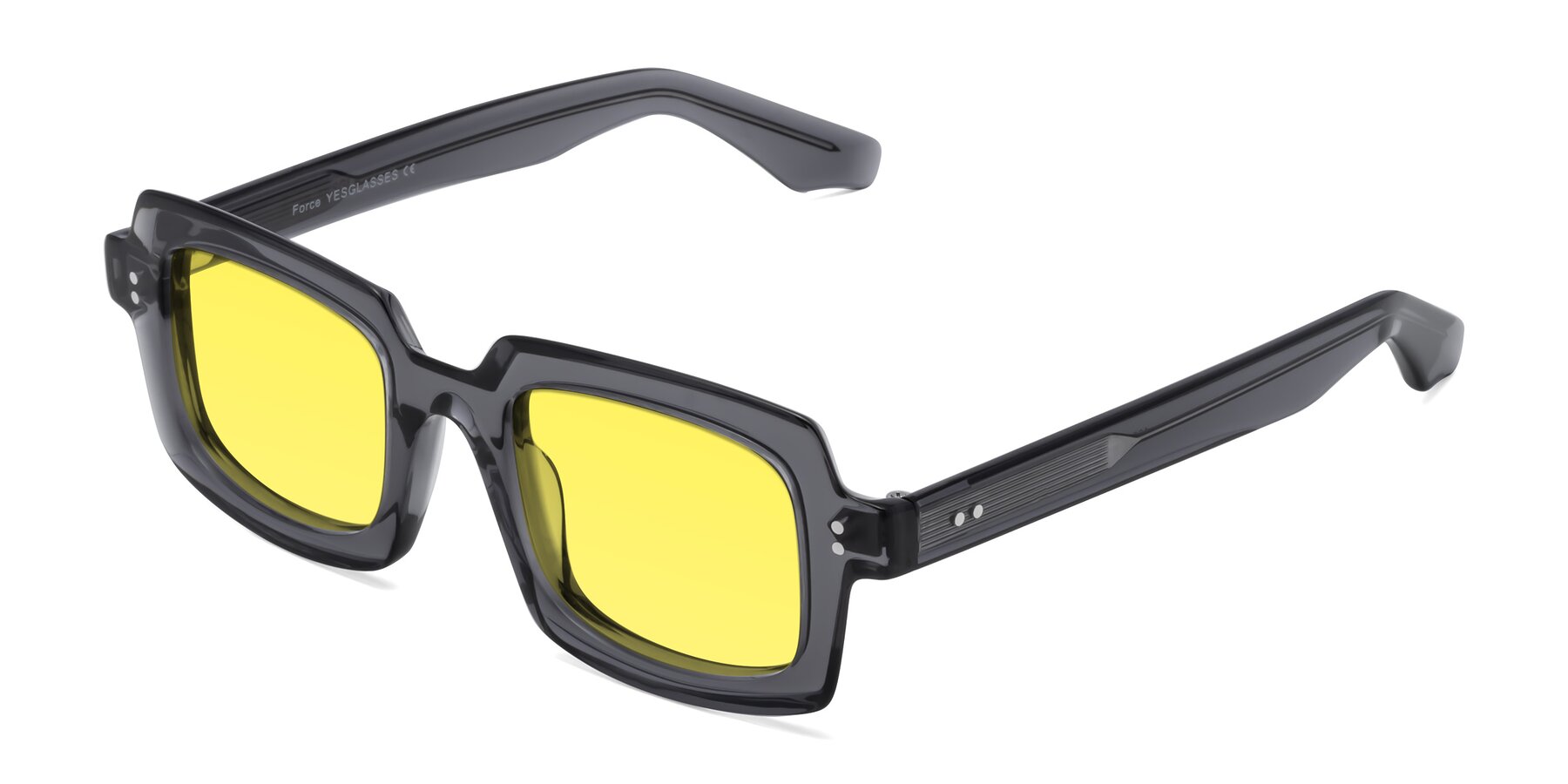 Angle of Force in Translucent Gray with Medium Yellow Tinted Lenses