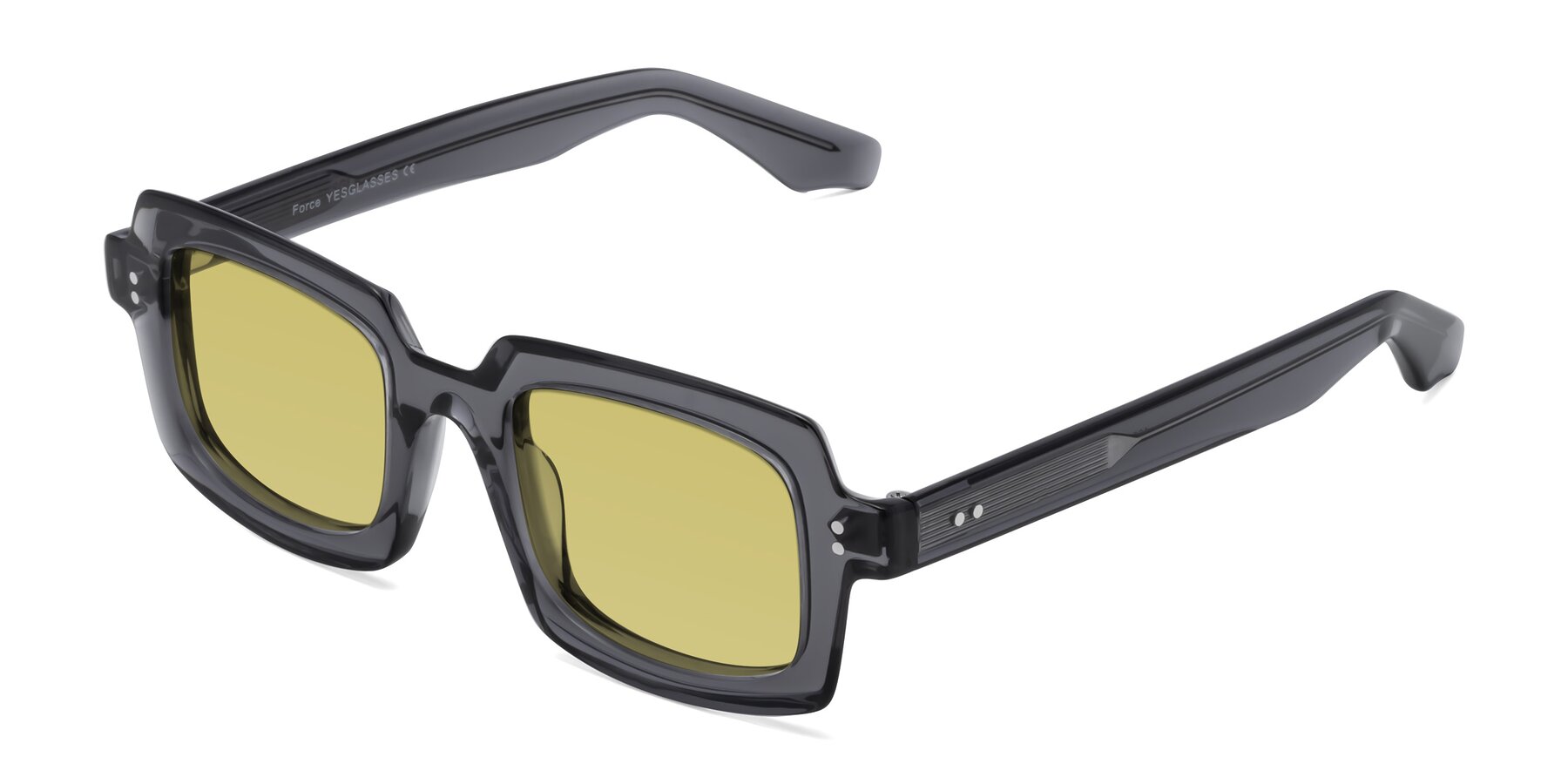 Angle of Force in Translucent Gray with Medium Champagne Tinted Lenses