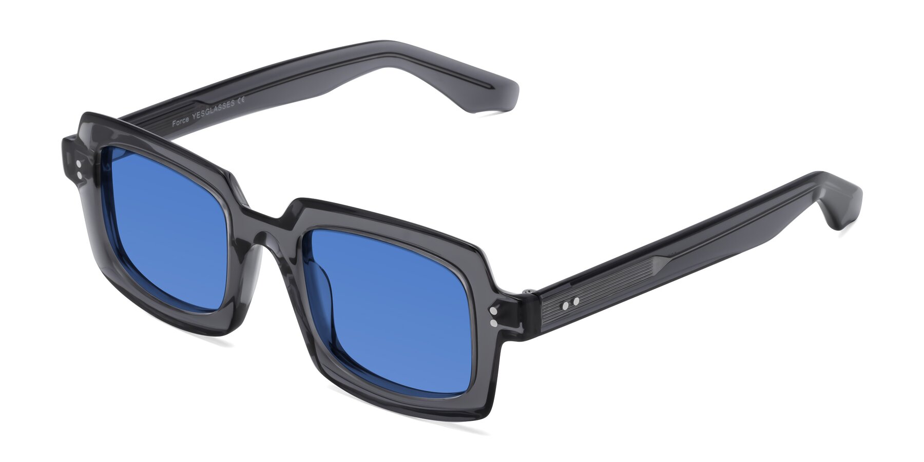Angle of Force in Translucent Gray with Blue Tinted Lenses