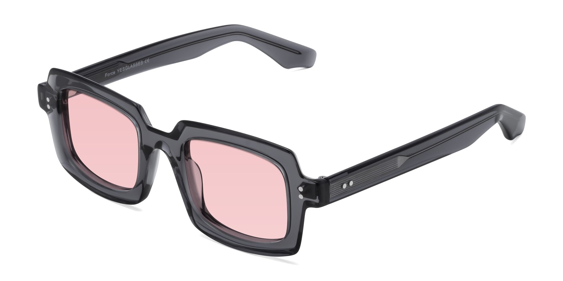 Angle of Force in Translucent Gray with Light Garnet Tinted Lenses