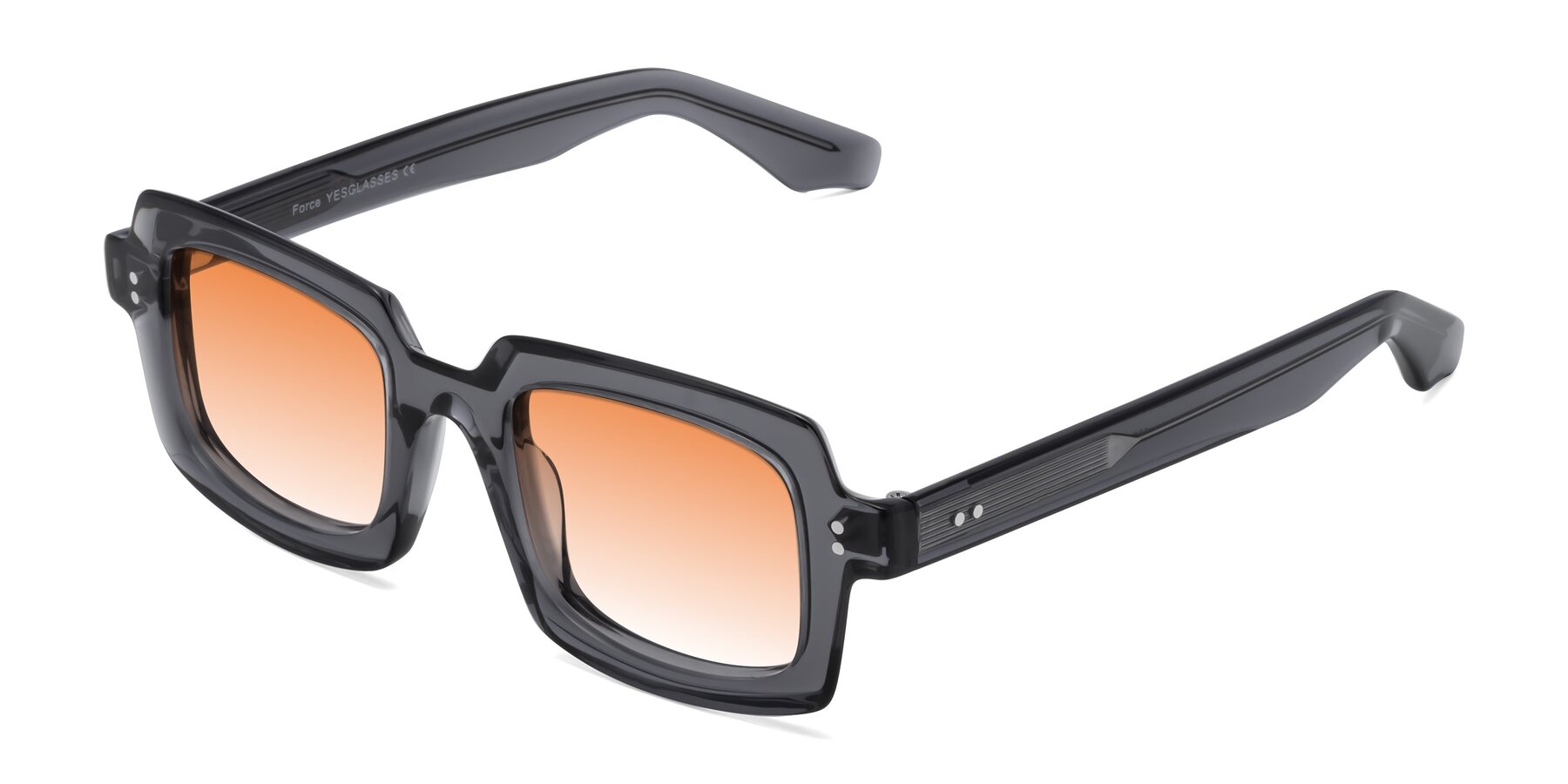 Angle of Force in Translucent Gray with Orange Gradient Lenses