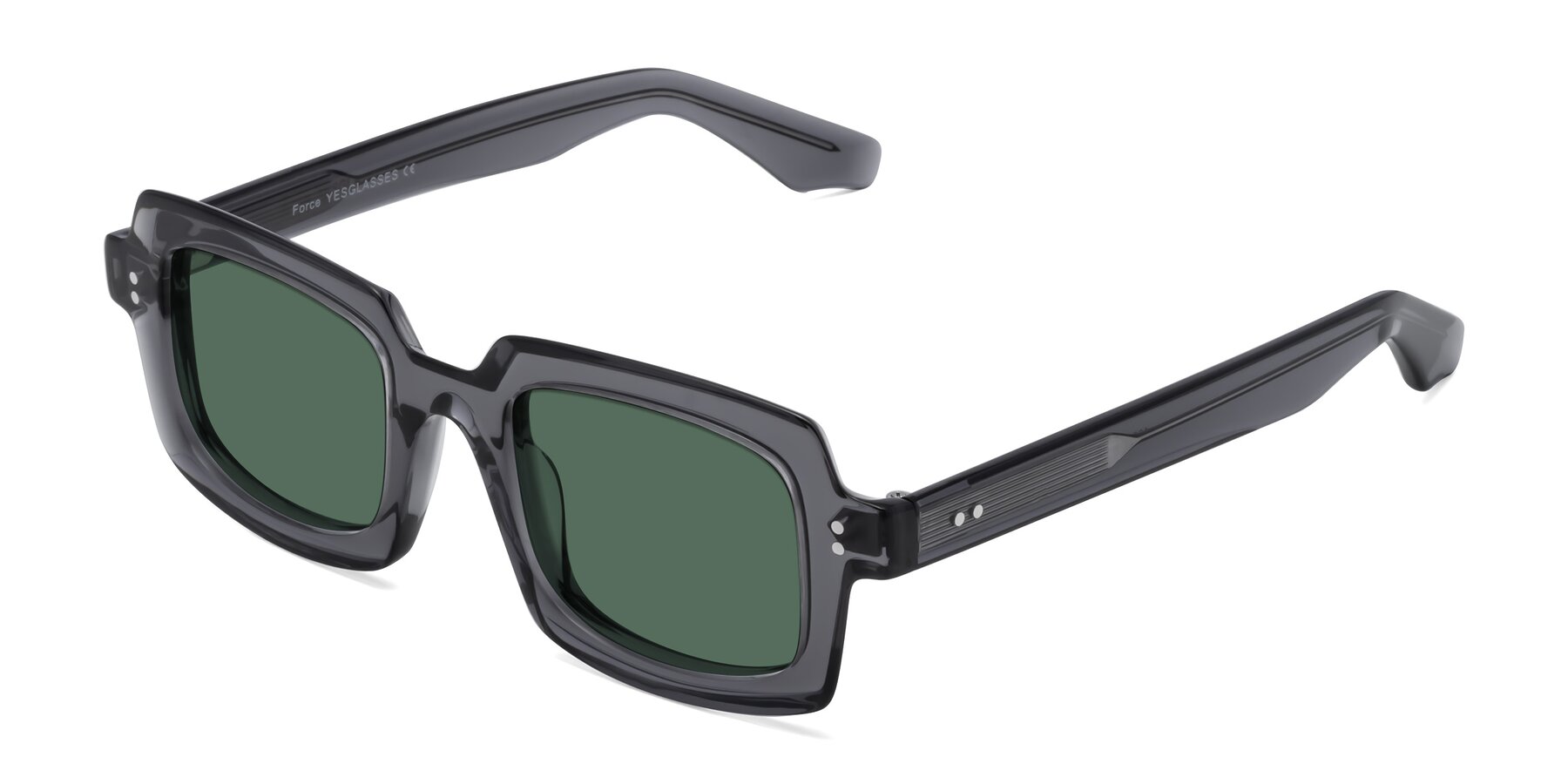 Angle of Force in Translucent Gray with Green Polarized Lenses