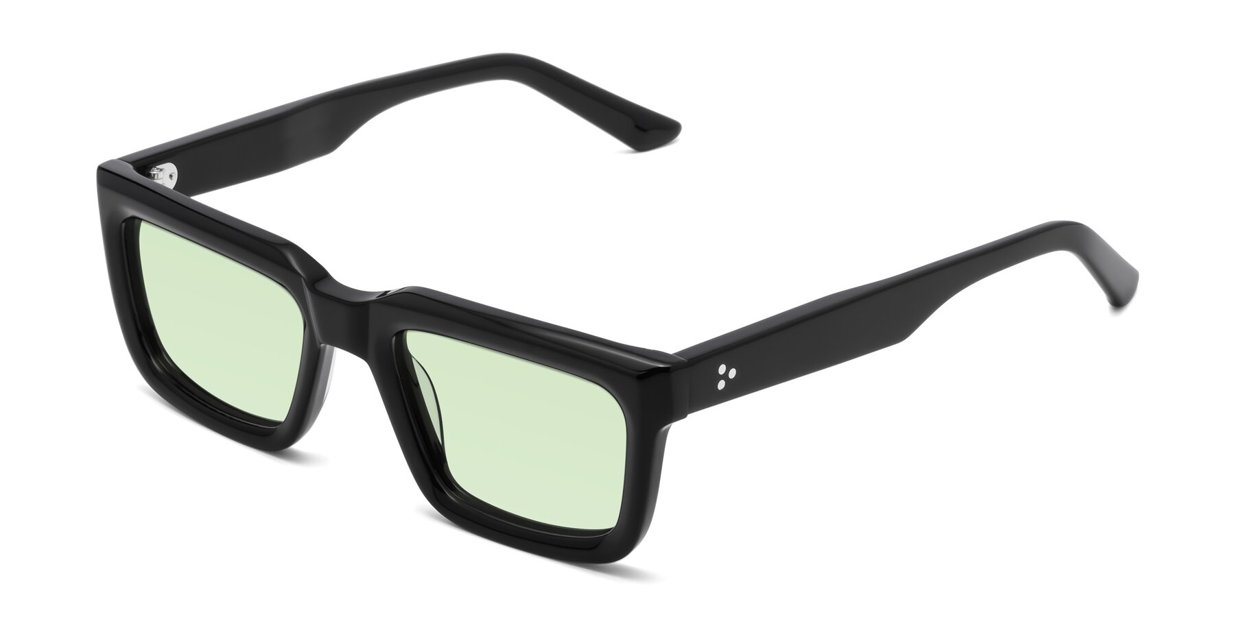 Angle of Roth in Black with Light Green Tinted Lenses