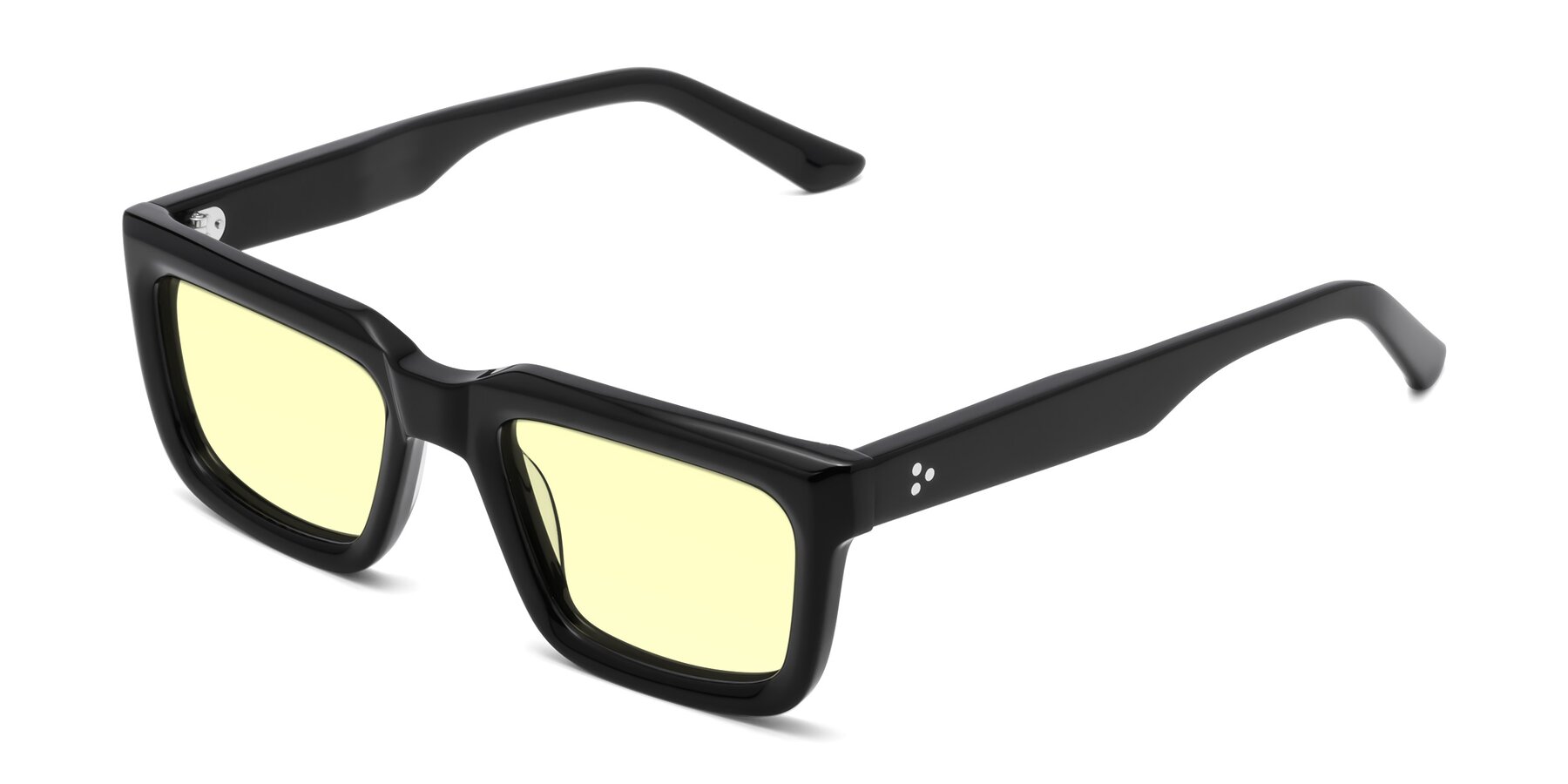 Angle of Roth in Black with Light Yellow Tinted Lenses