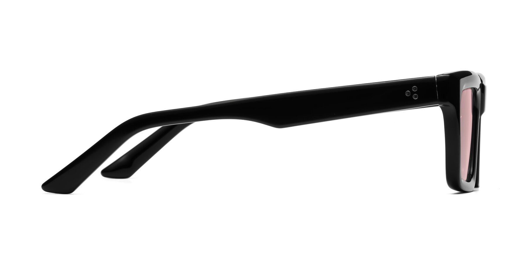 Side of Roth in Black with Light Garnet Tinted Lenses