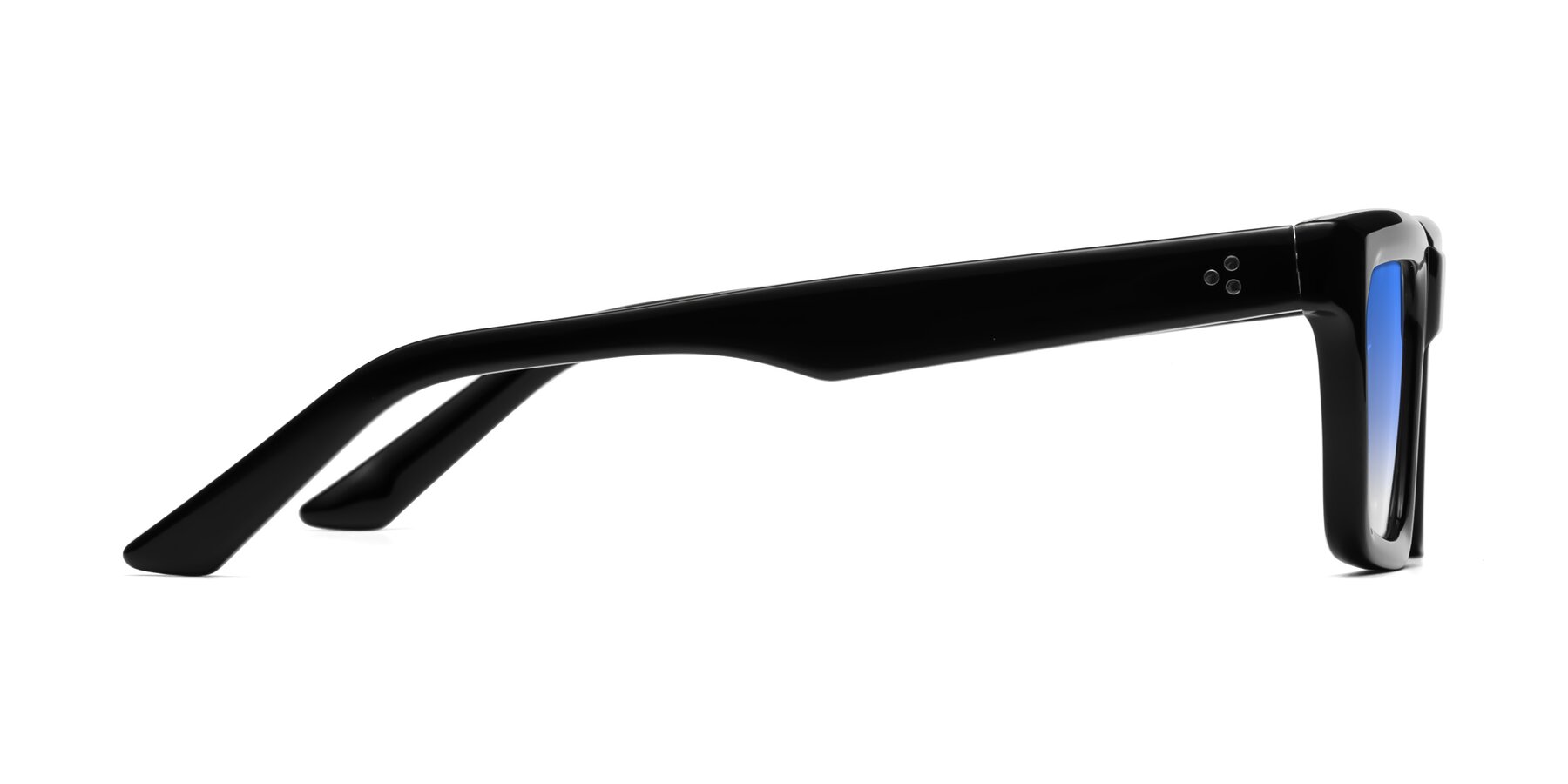 Side of Roth in Black with Blue Gradient Lenses