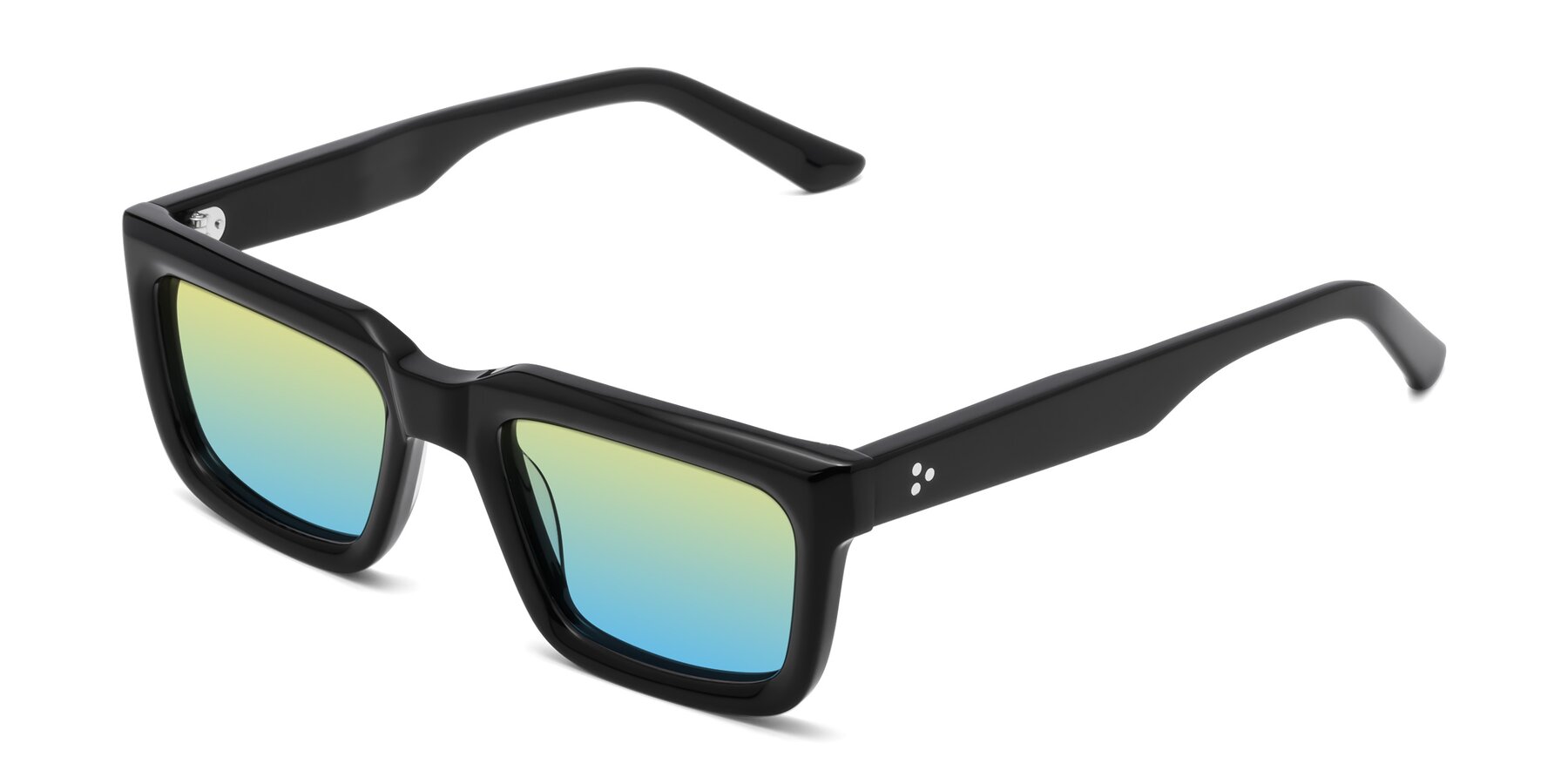 Angle of Roth in Black with Yellow / Blue Gradient Lenses