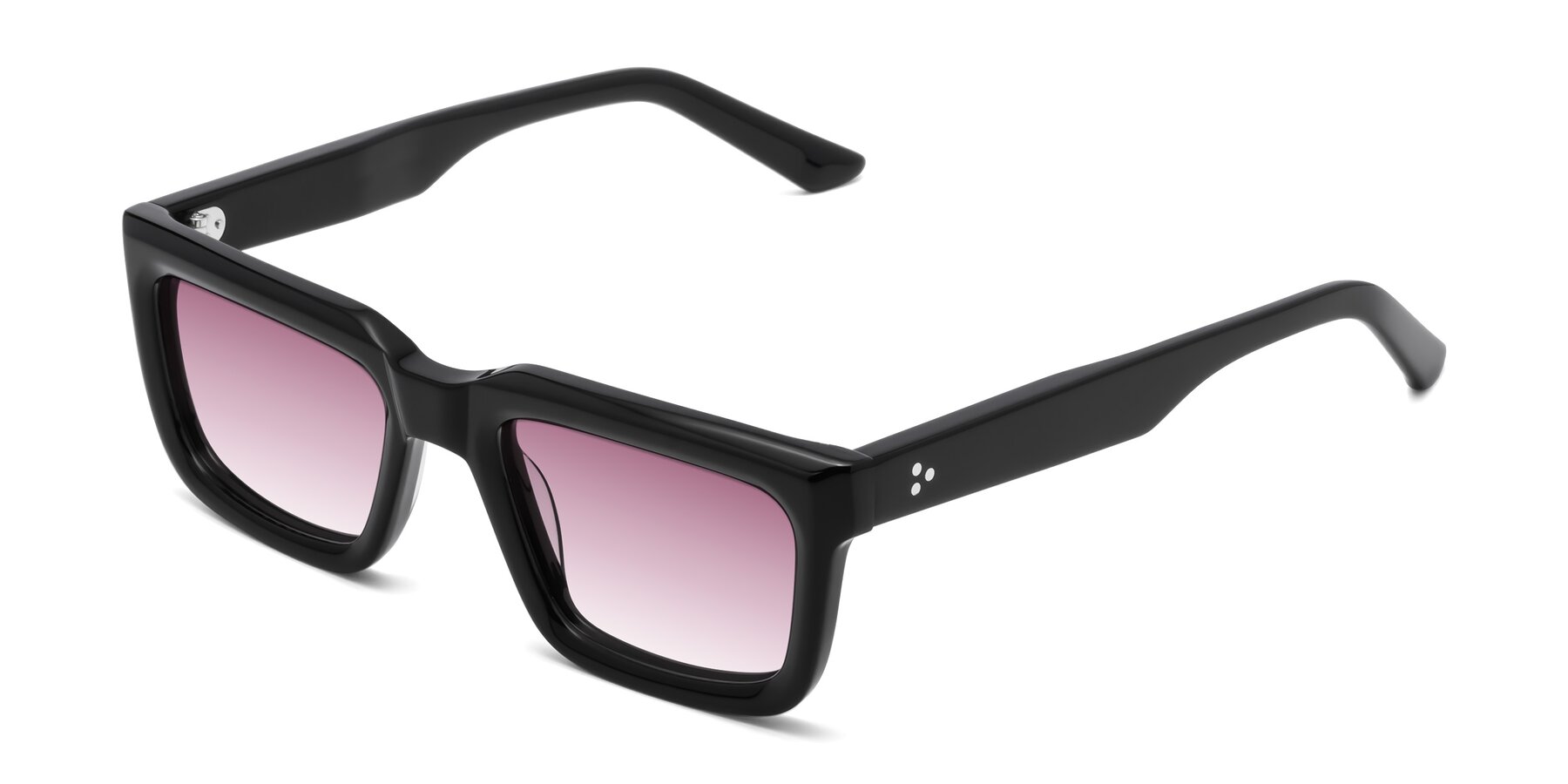 Angle of Roth in Black with Wine Gradient Lenses