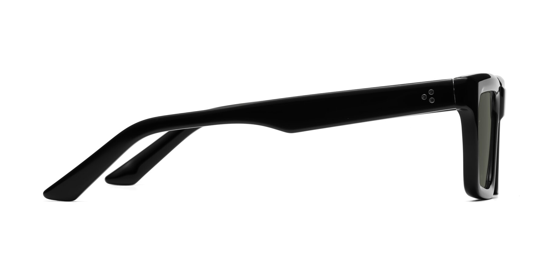 Side of Roth in Black with Gray Polarized Lenses
