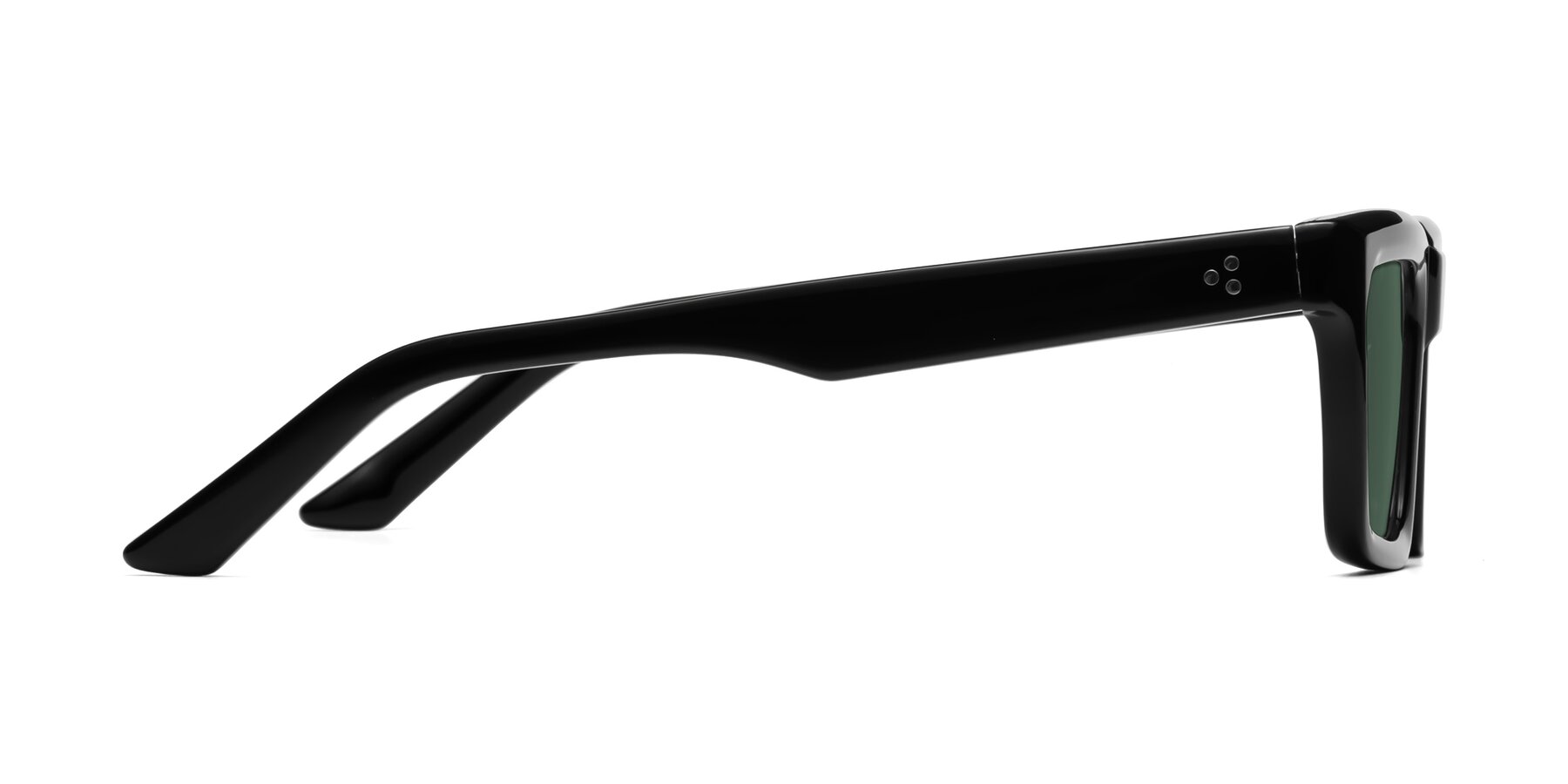 Side of Roth in Black with Green Polarized Lenses