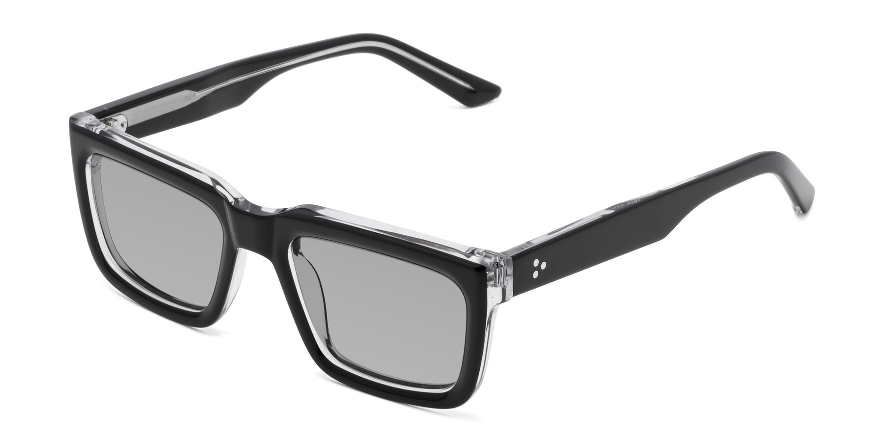 Angle of Roth in Black-Clear with Light Gray Tinted Lenses