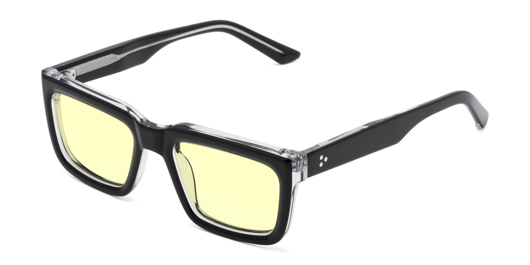 Angle of Roth in Black-Clear with Light Yellow Tinted Lenses